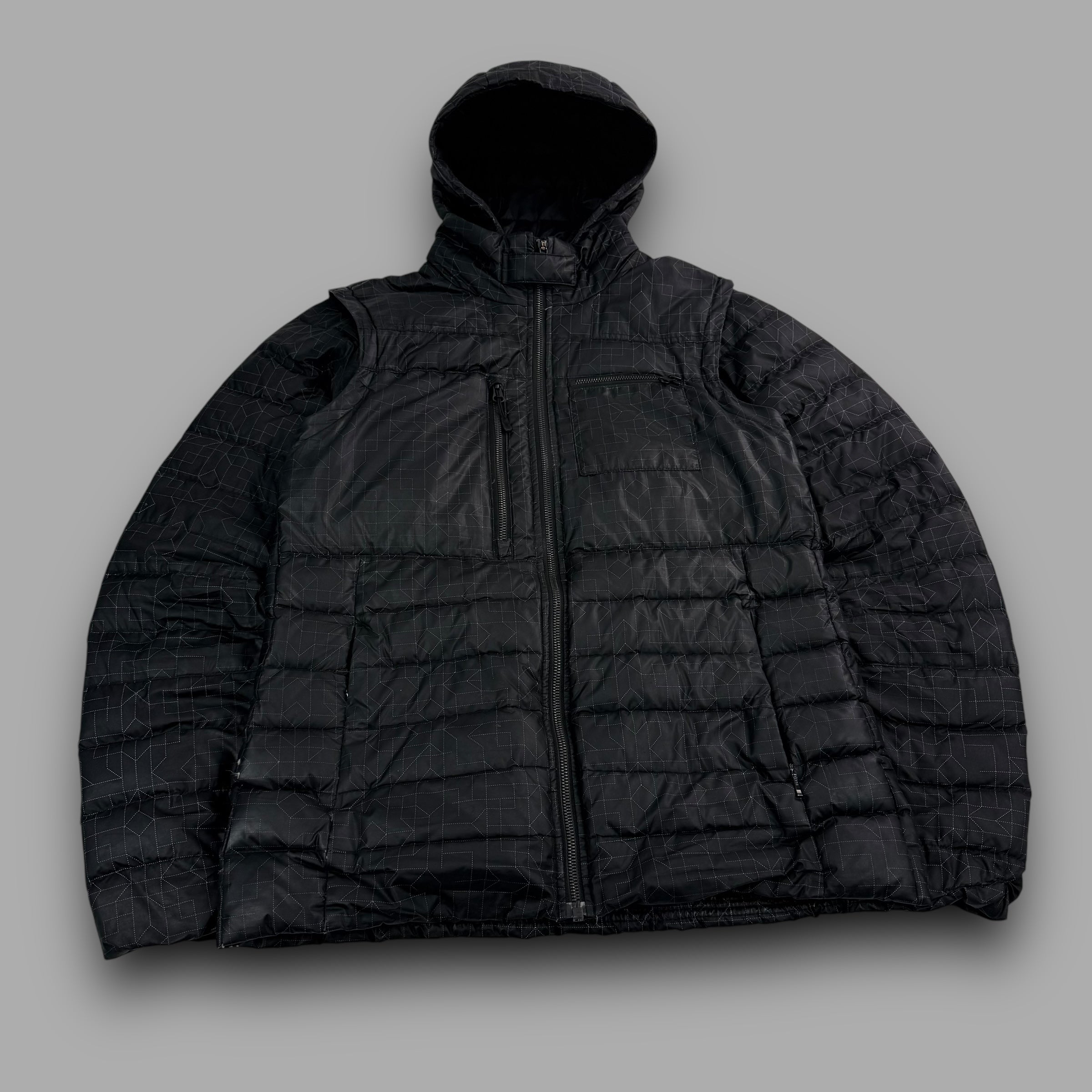 Nike 2000's technical articulated monogram puffer jacket (M)