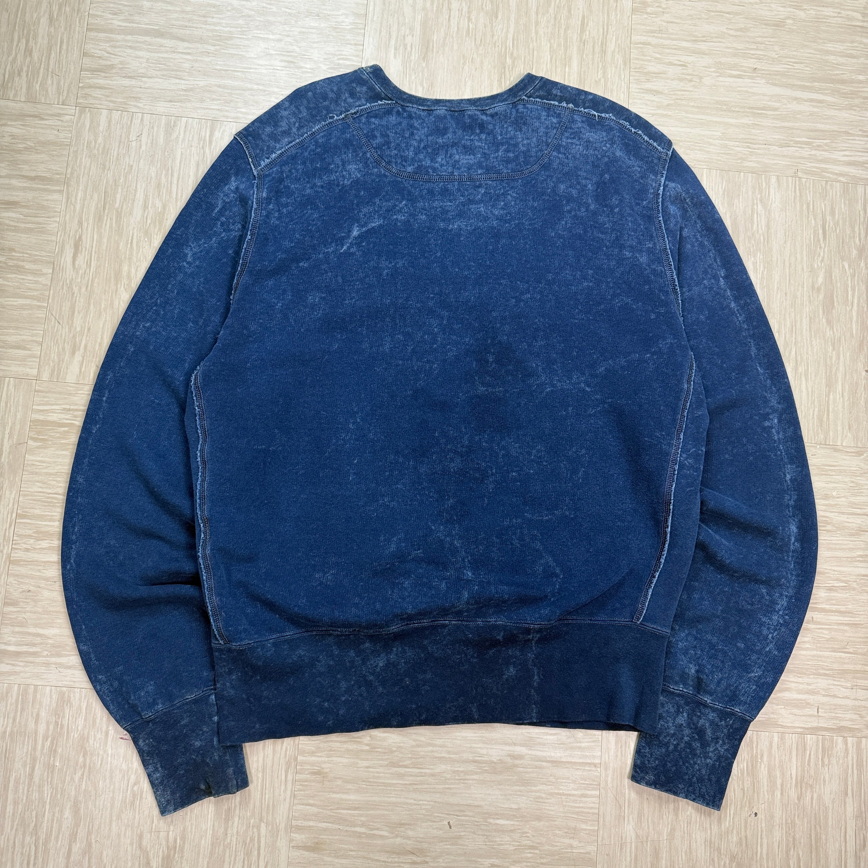 Diesel 2000's acid washed embroidered spellout sweatshirt (XL)