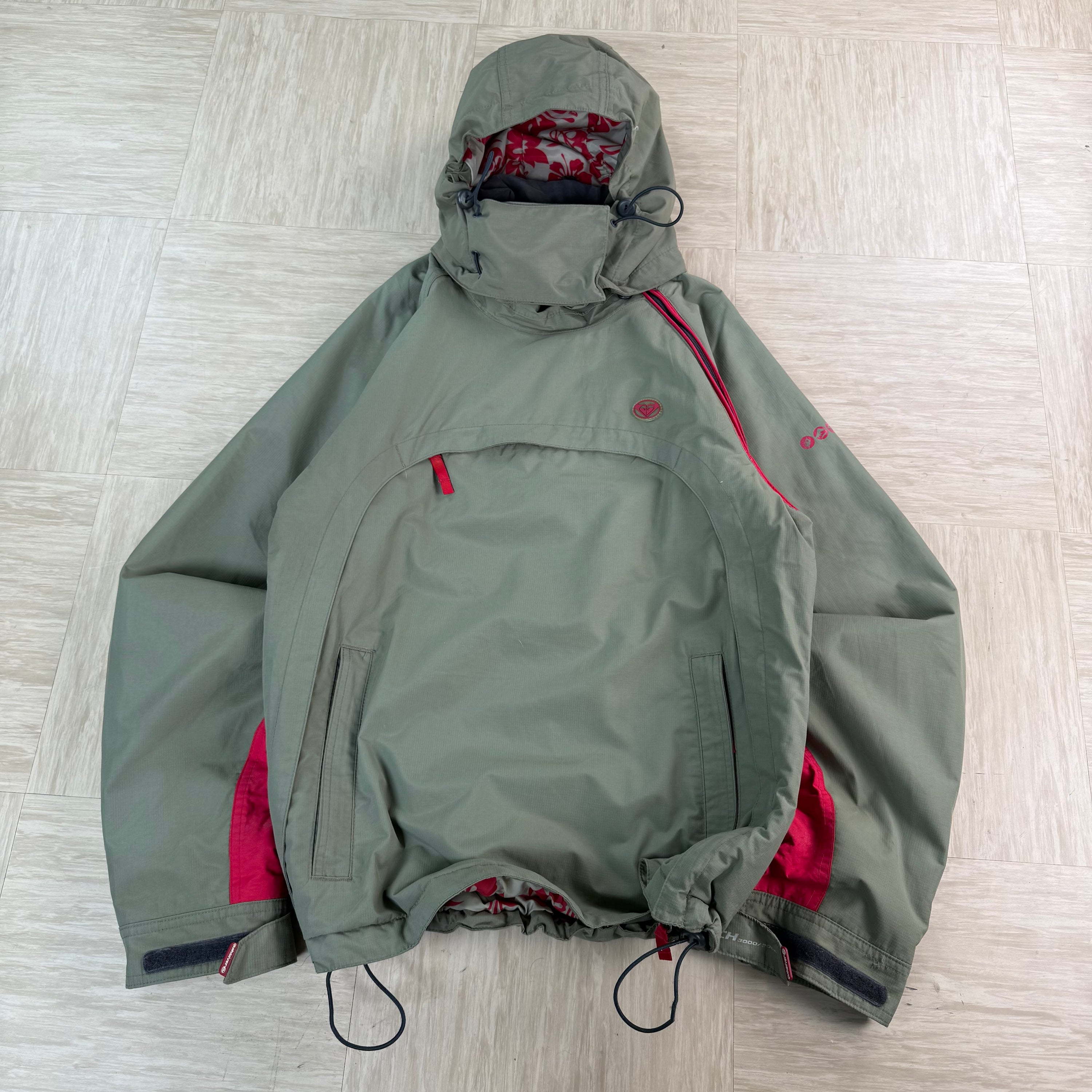 Quiksilver x Roxy 2000's technical asymmetrical zip softshell ski jacket (S)