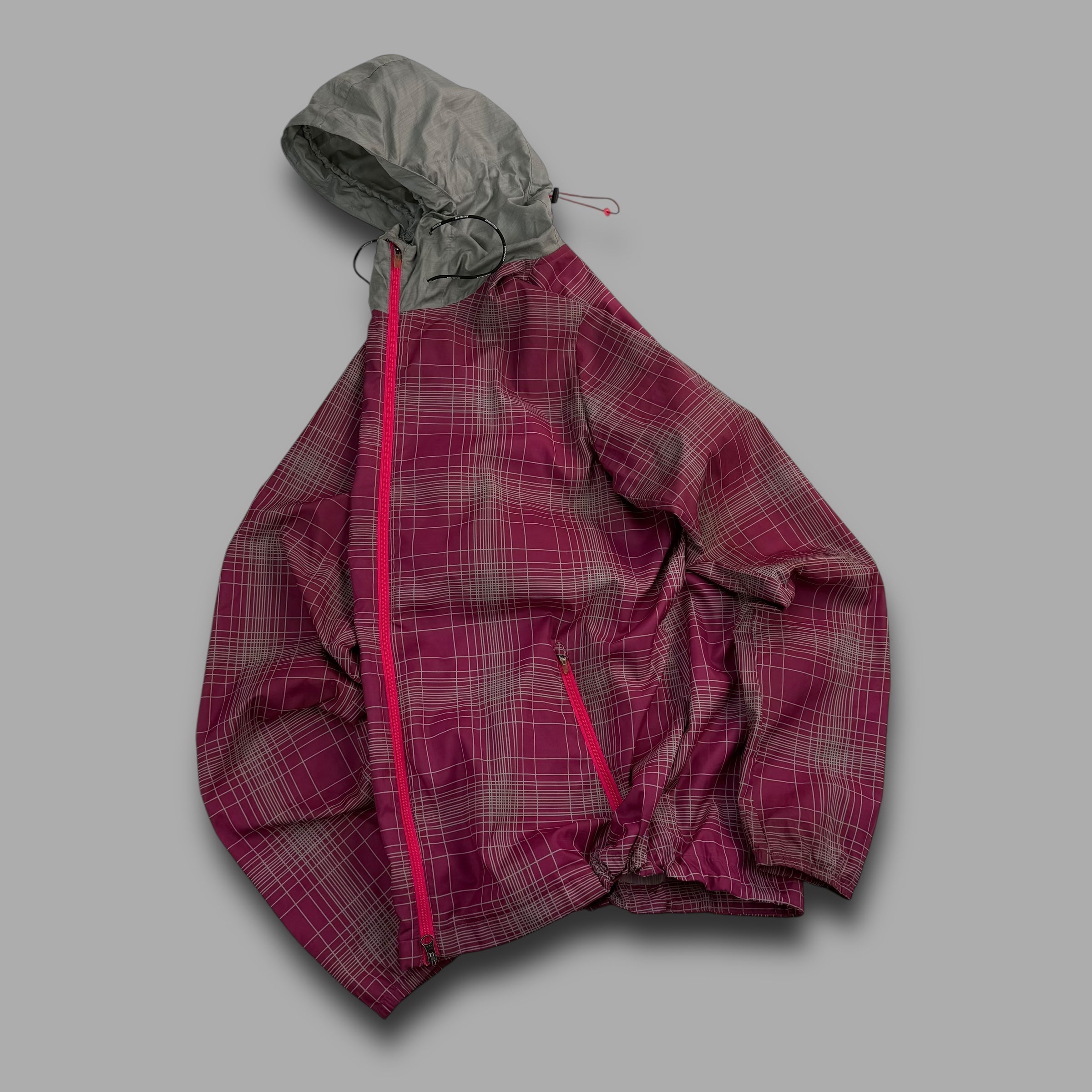 Nike 2000's lightweight plaid technical running jacket (S)