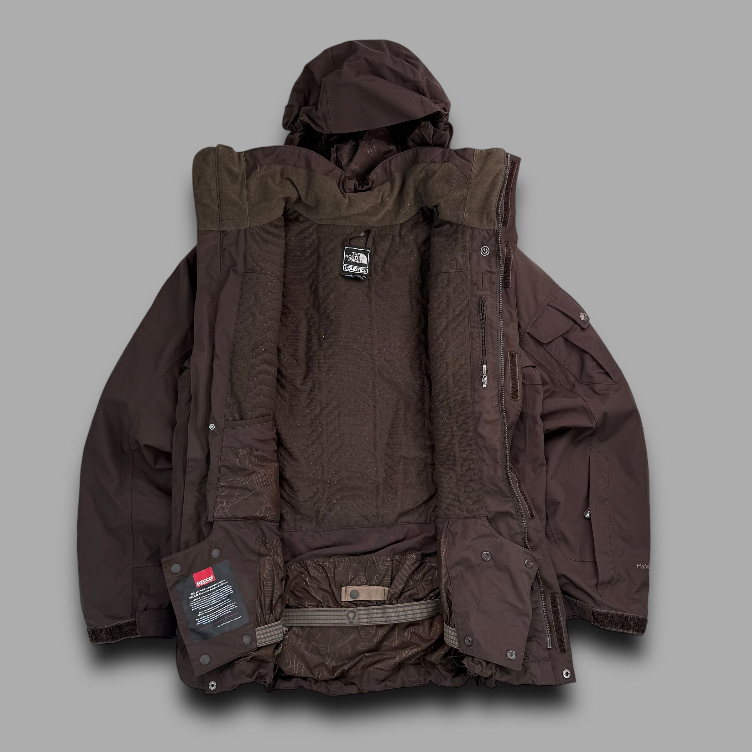 The north face cryptic 2008 technical multi-pocket balaclava ski jacket (S-L)