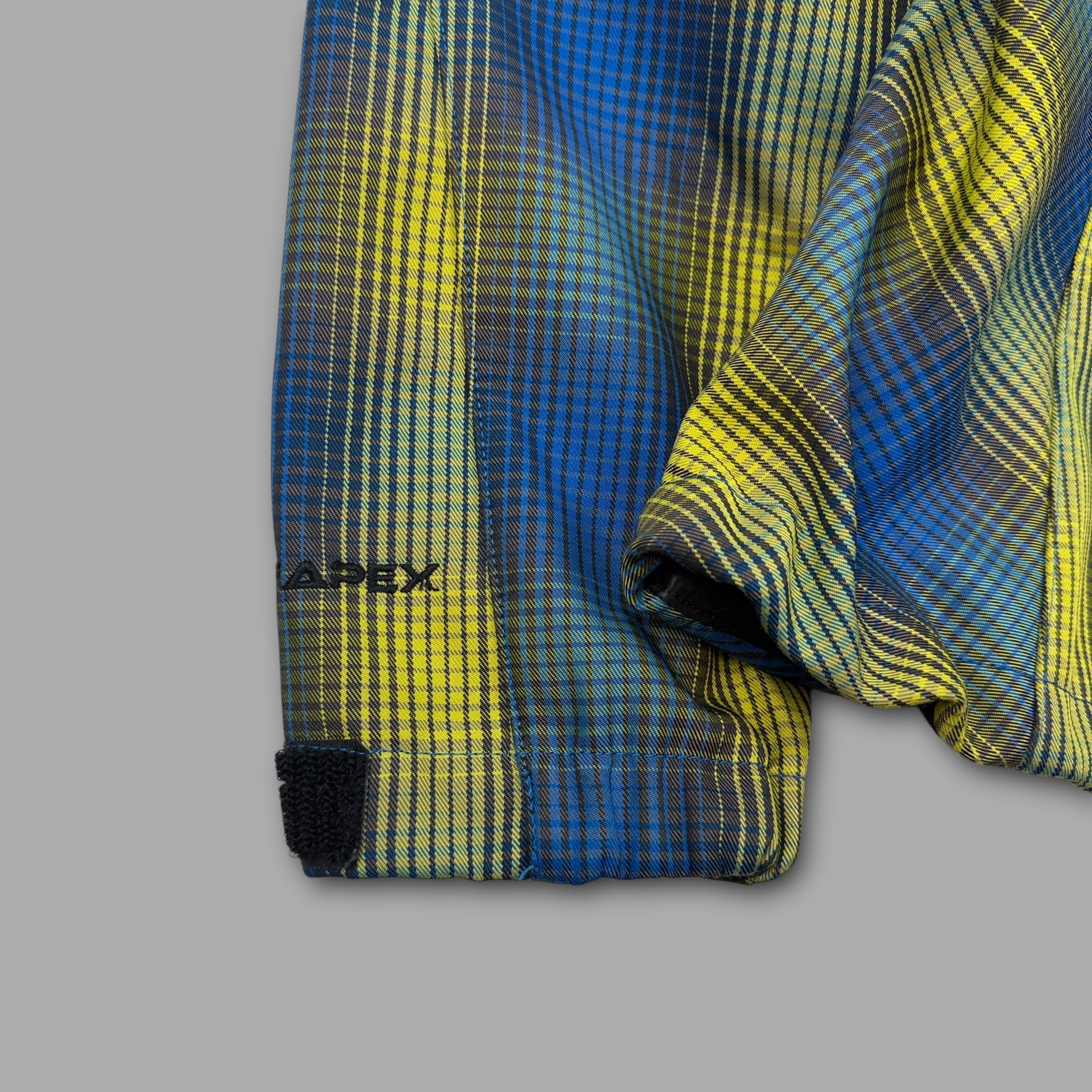 The north face 2005 technical plaid fleece lined softshell jacket (M) wms