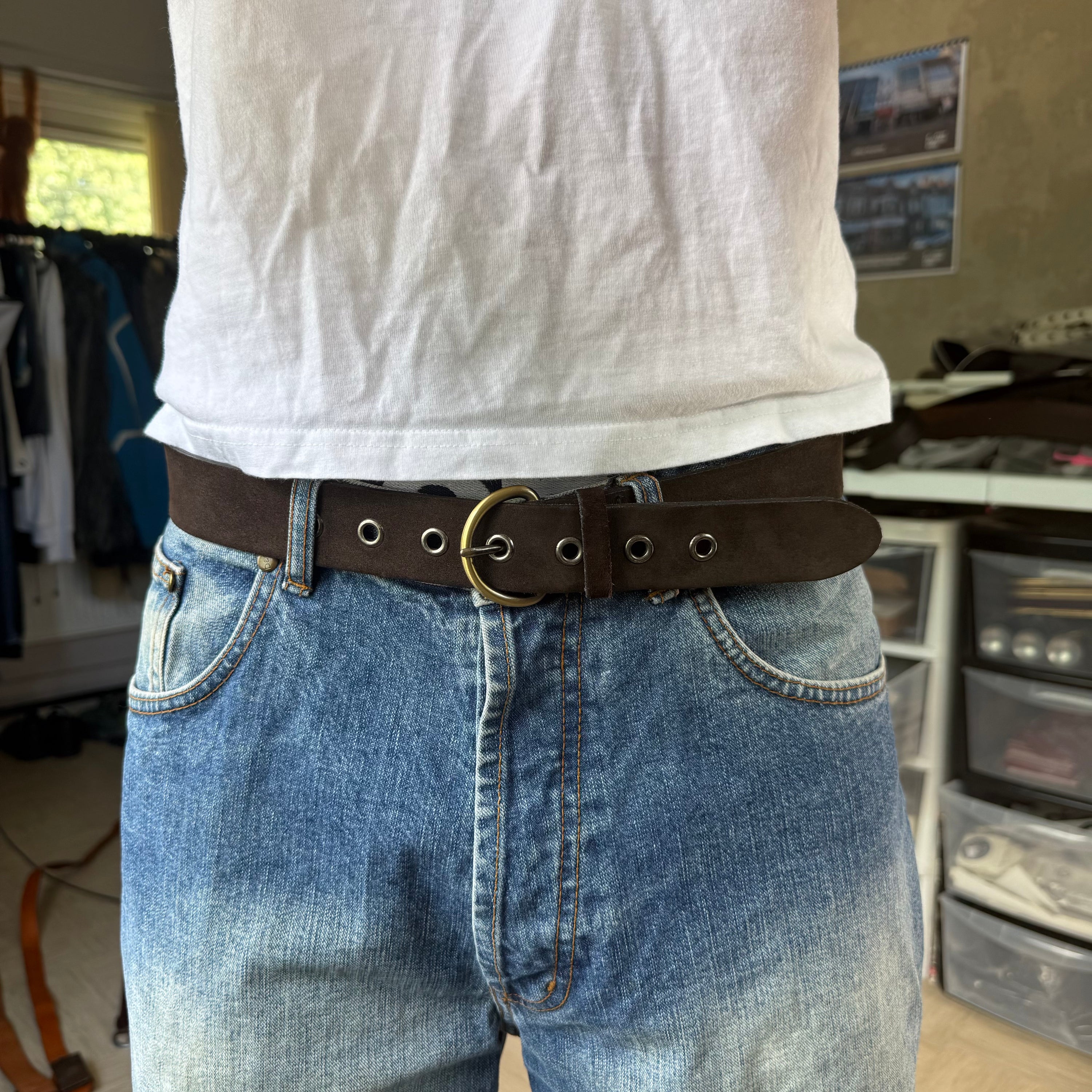 Next 2000's brown leather belt (OS)