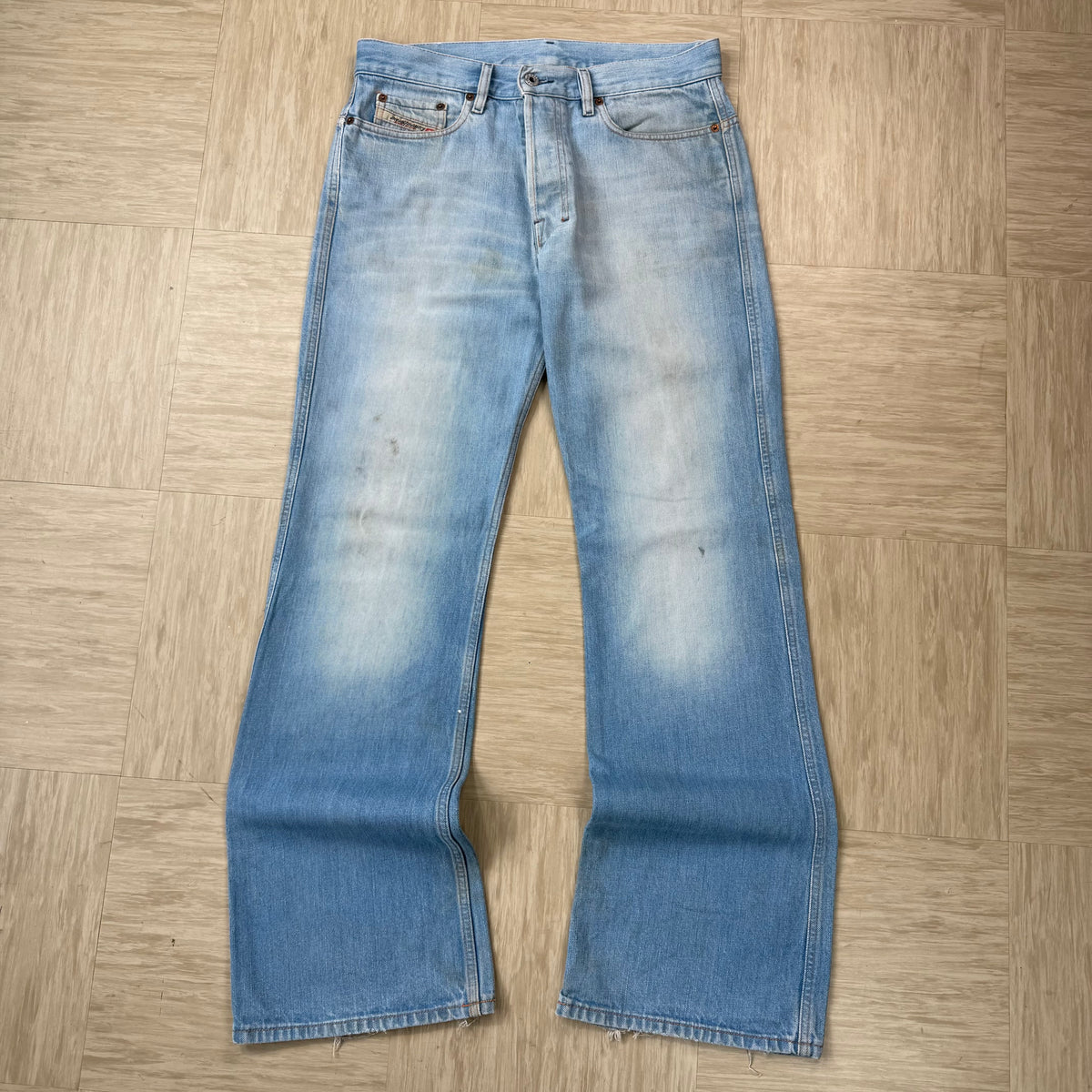 Diesel 2000's ravix relaxed bootcut light denim jeans (S)