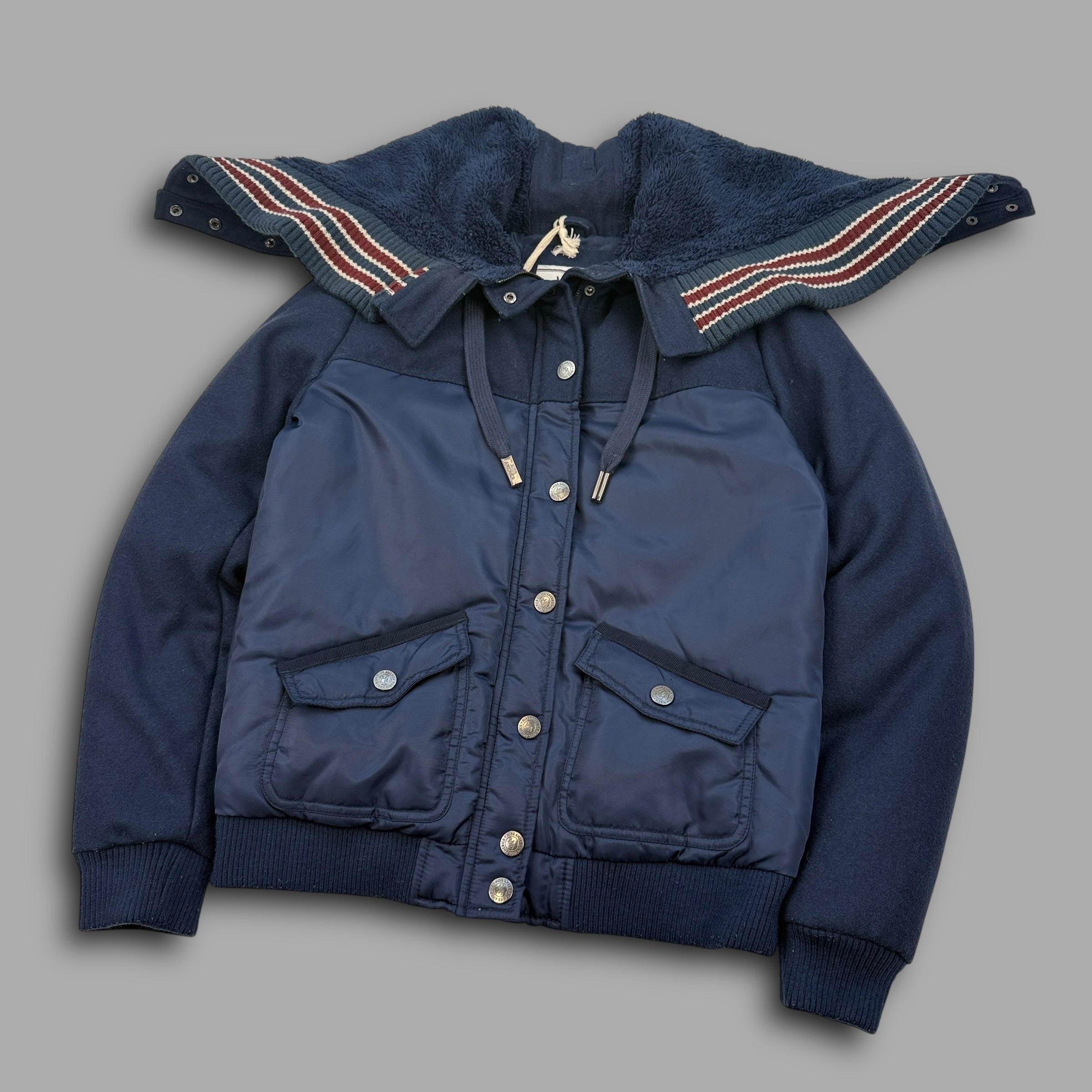 Miss America 2000's split hood bomber jacket (M) wms