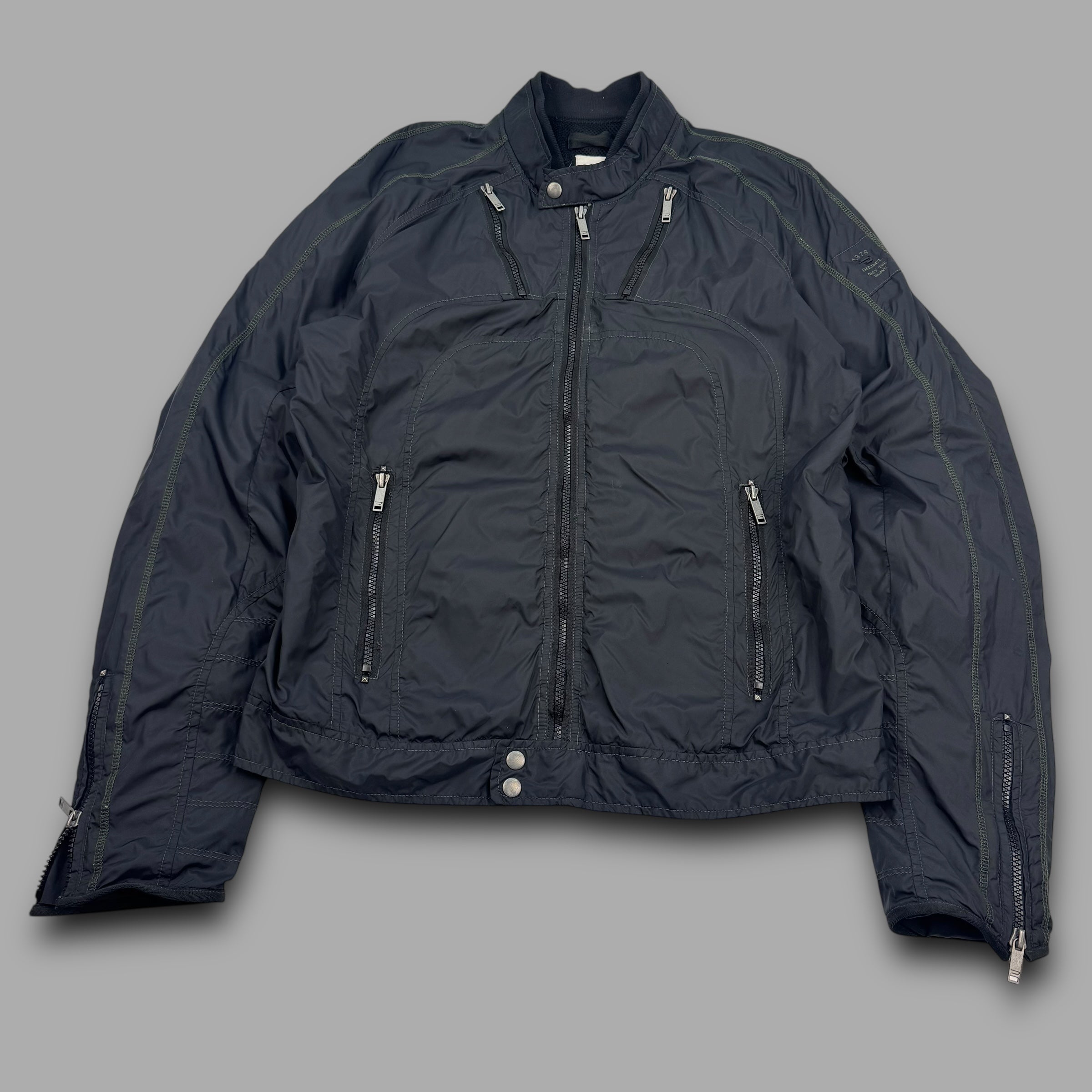 Diesel 2000's technical nylon contrast stitch lightweight jacket (L)