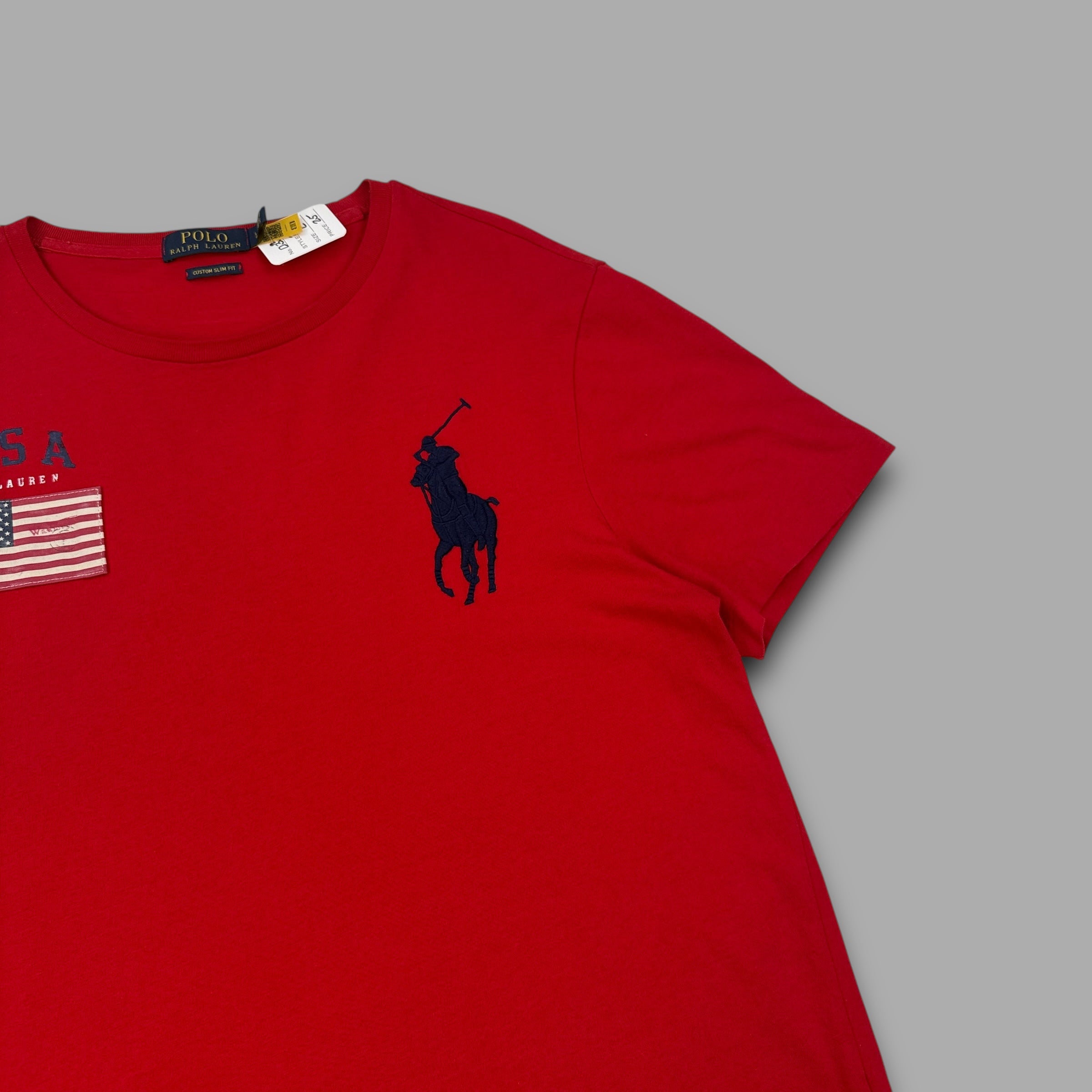 Ralph Lauren 2000's USA big pony embroidered tee (L)