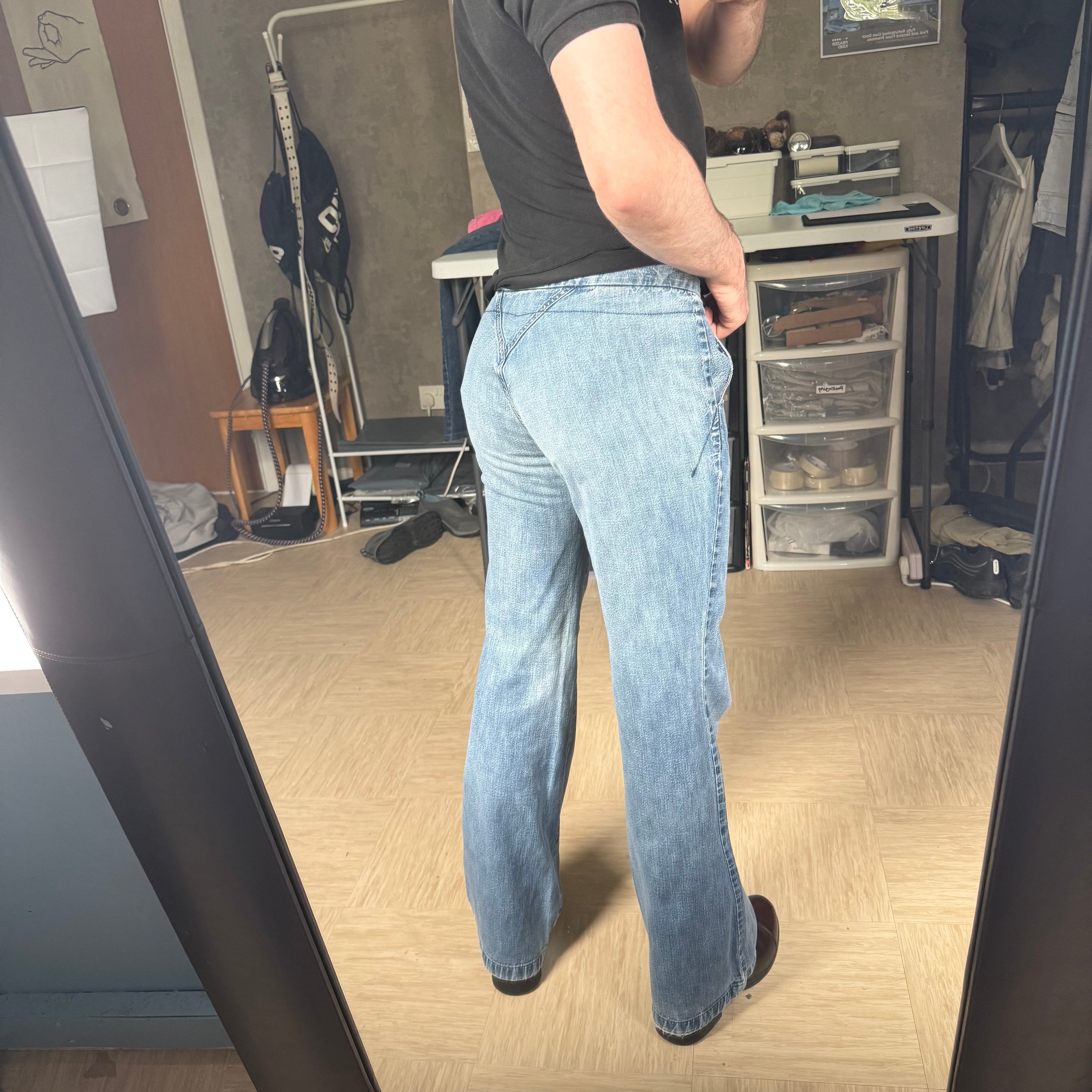 Diesel 2000's faded low waisted denim bootcut jeans (S)