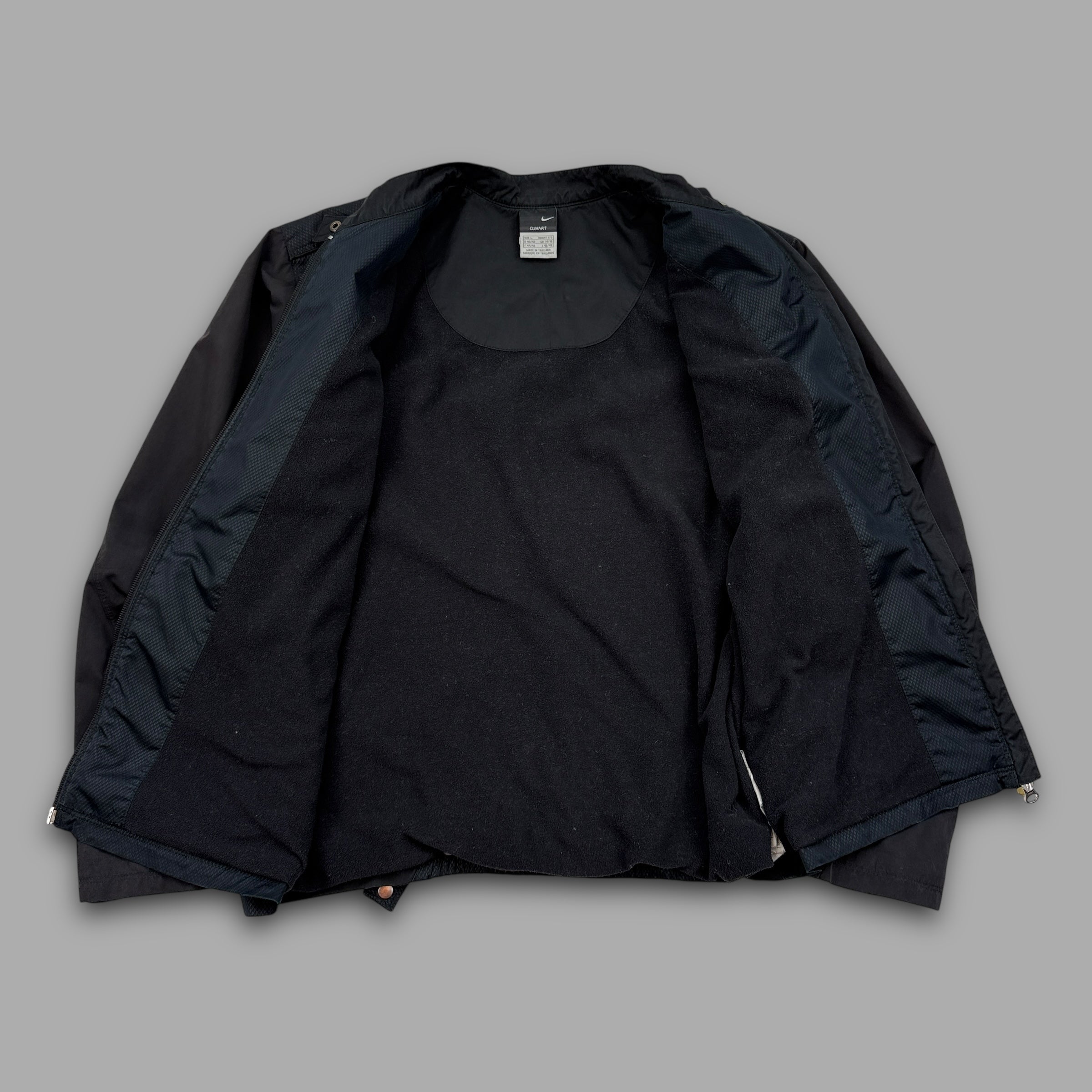 Nike clima-fit 2000's technical panelled softshell multi-pocket track jacket (S)