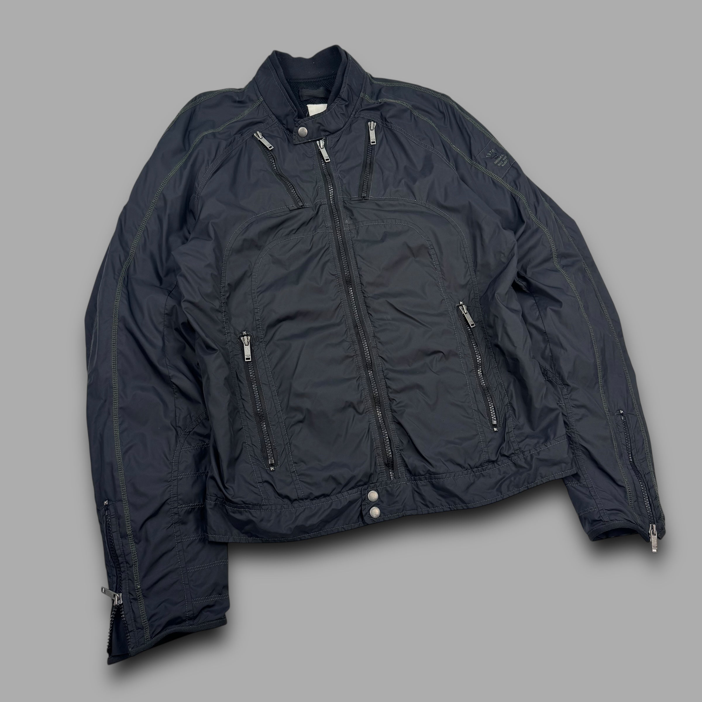 Diesel 2000's technical nylon contrast stitch lightweight jacket (L)