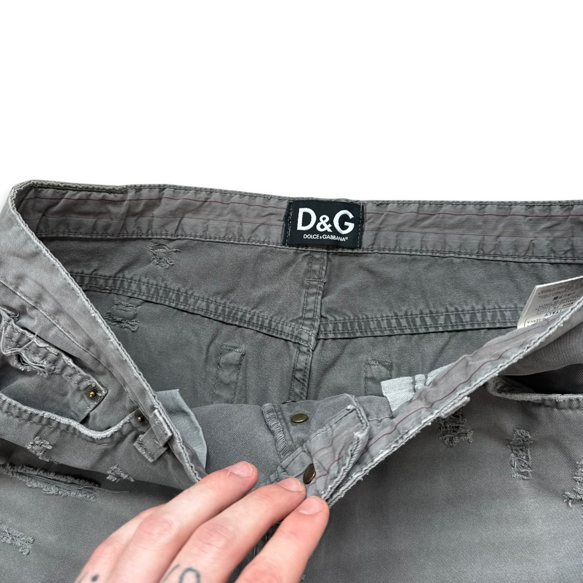 Dolce and gabanna 2000's relaxed straight leg baggy ripped denim jeans (M)