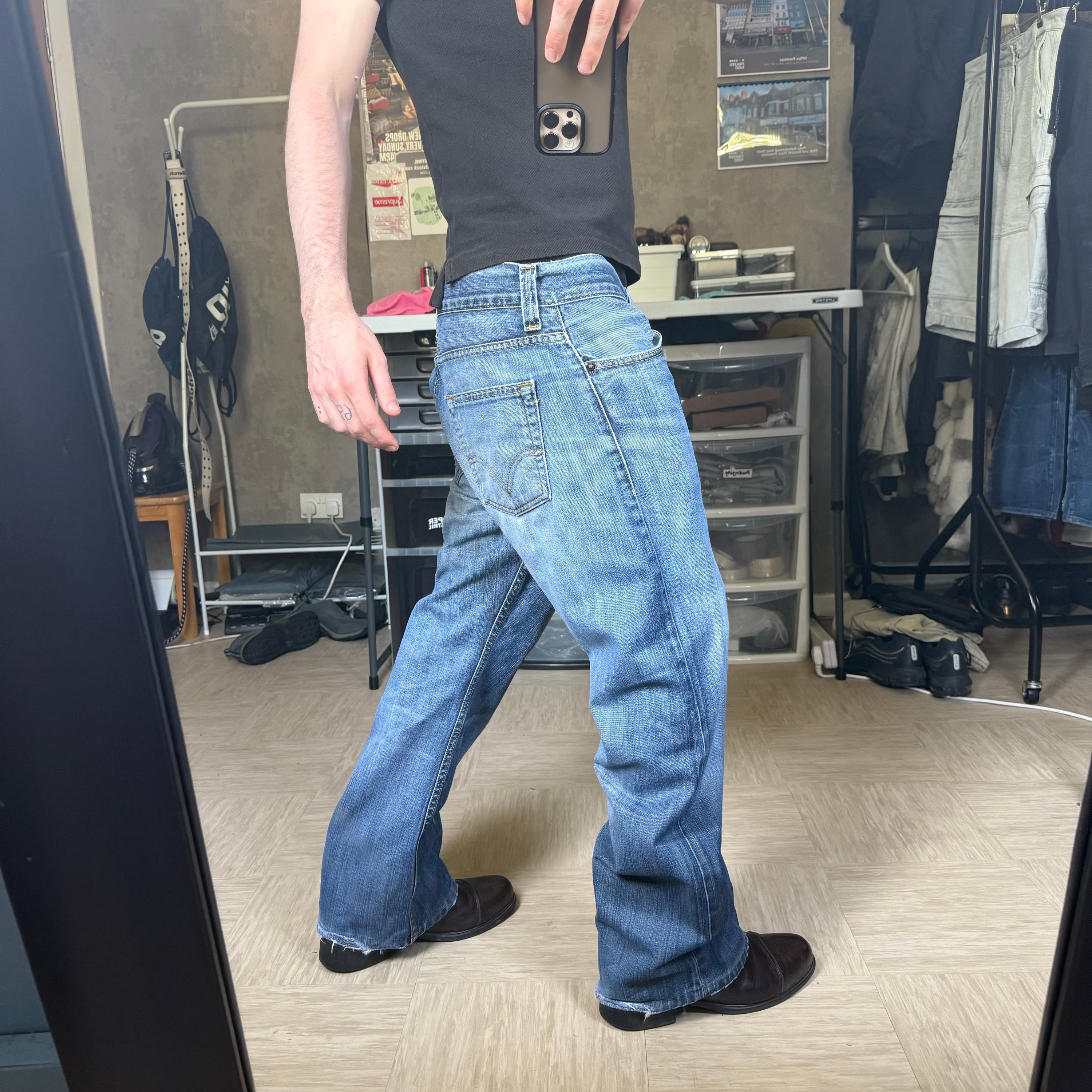 Levi's 512 2000's faded denim bootcut jeans (S)