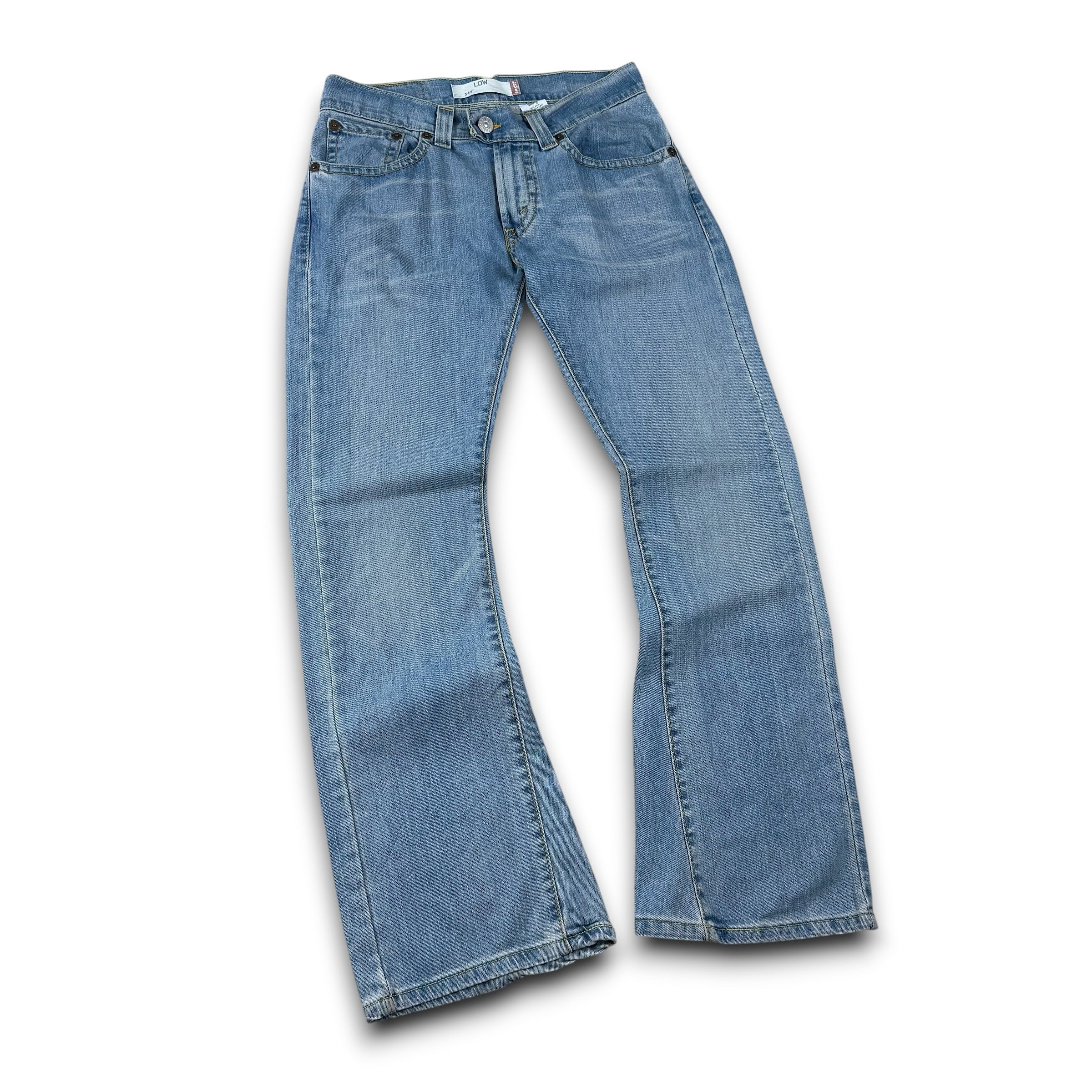 Levi's 542 2000's low waisted faded light denim flare jeans (S)