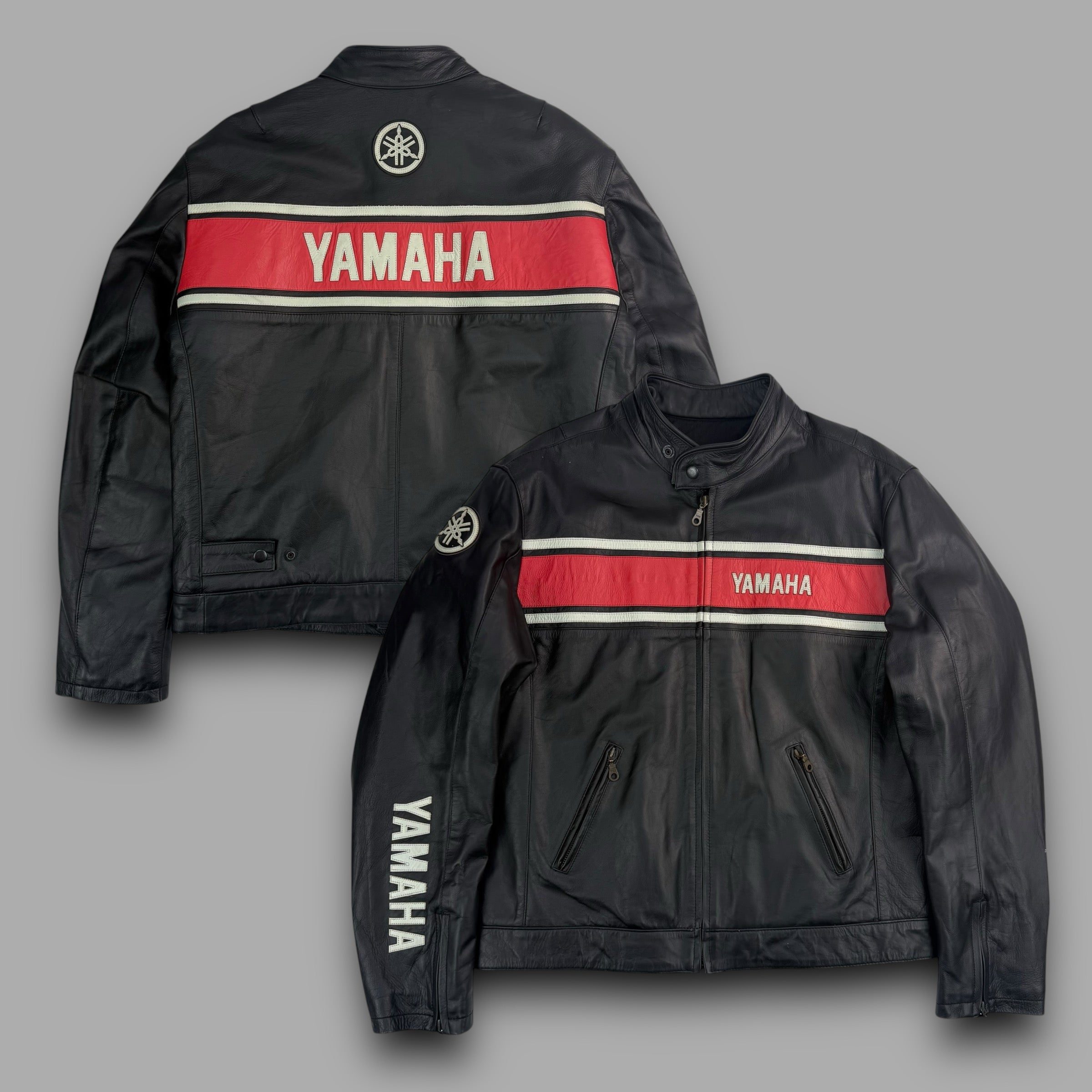 Yamaha 2008 leather biker jacket (XL)