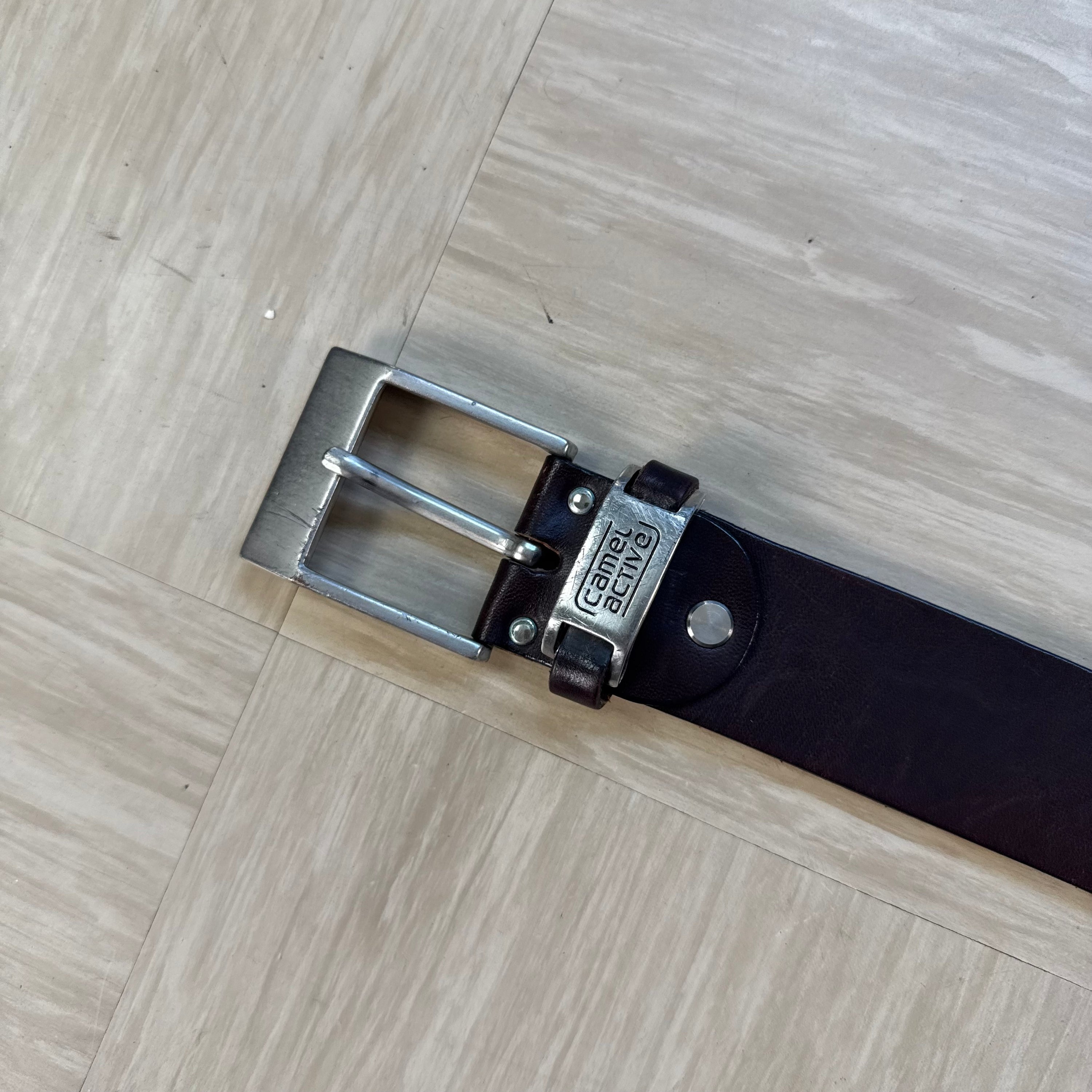 Camel active 2000's brown leather belt (OS)