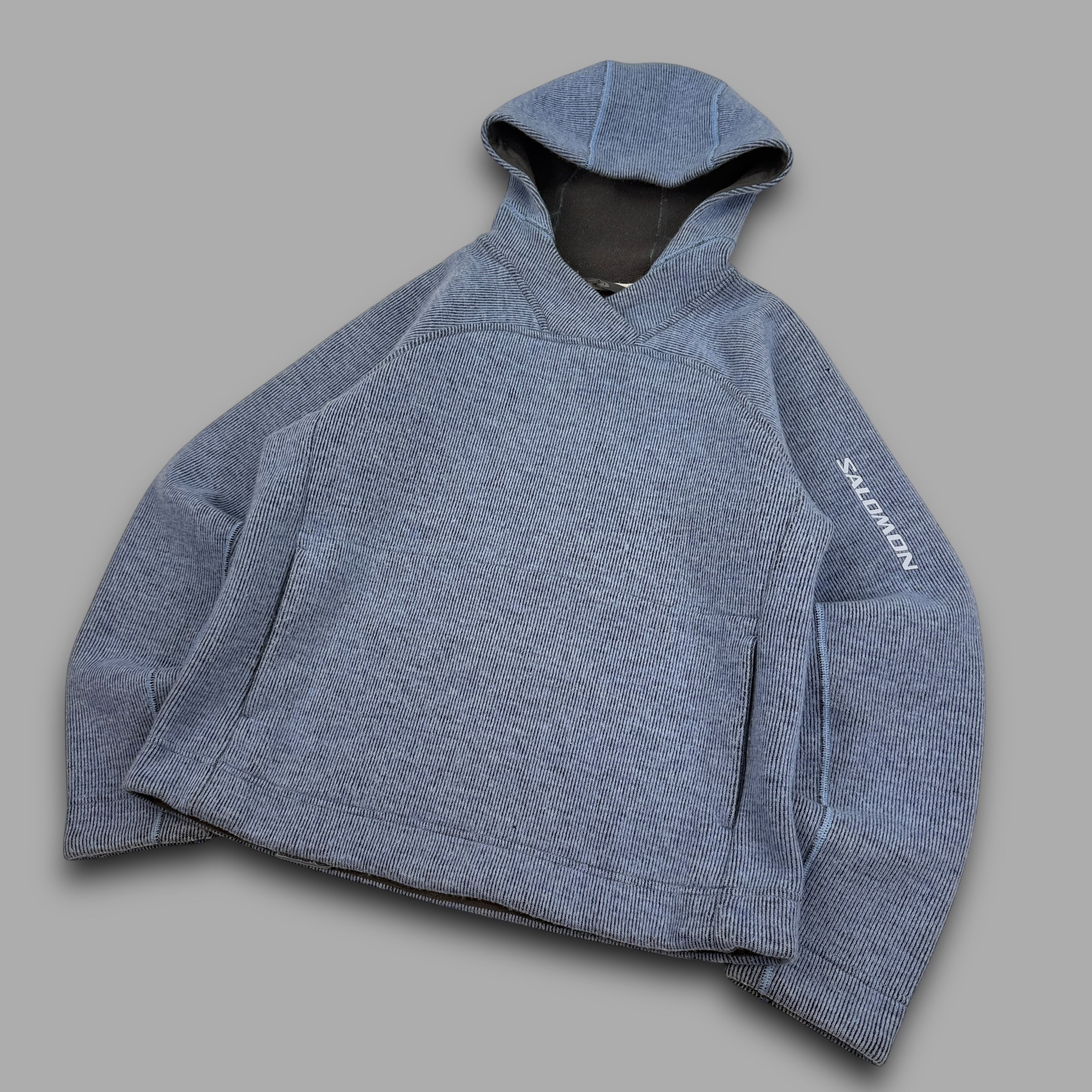 Salomon 2005 technical fleece lined ribbed knit pullover hoodie (S)