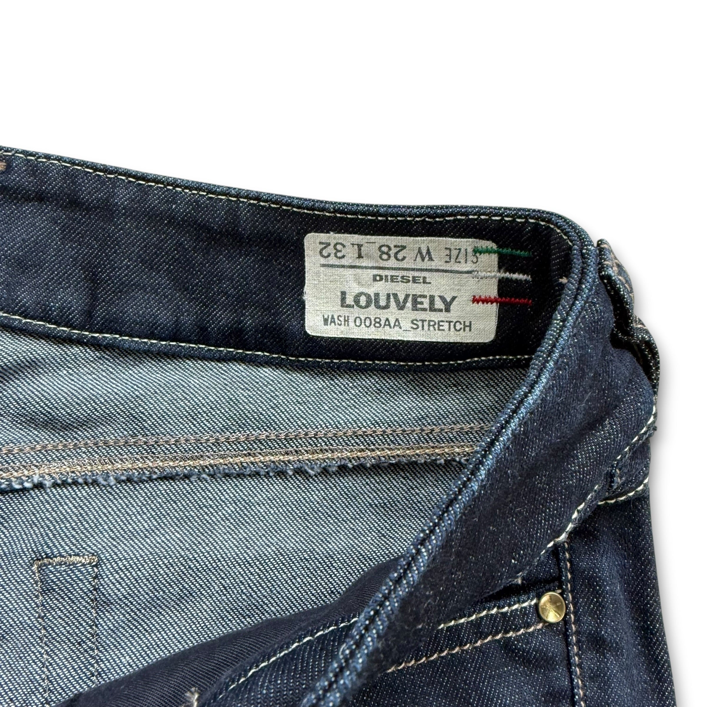 Diesel louvely 2000's dark denim fitted flare jeans (S-M)