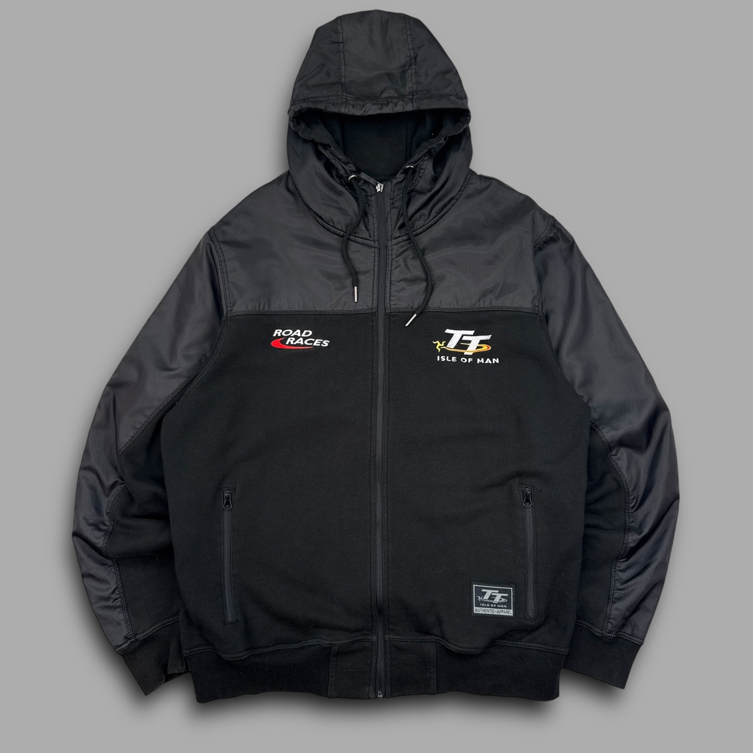 Isle of man TT 2000's full-zip hybrid hoodie (XL)