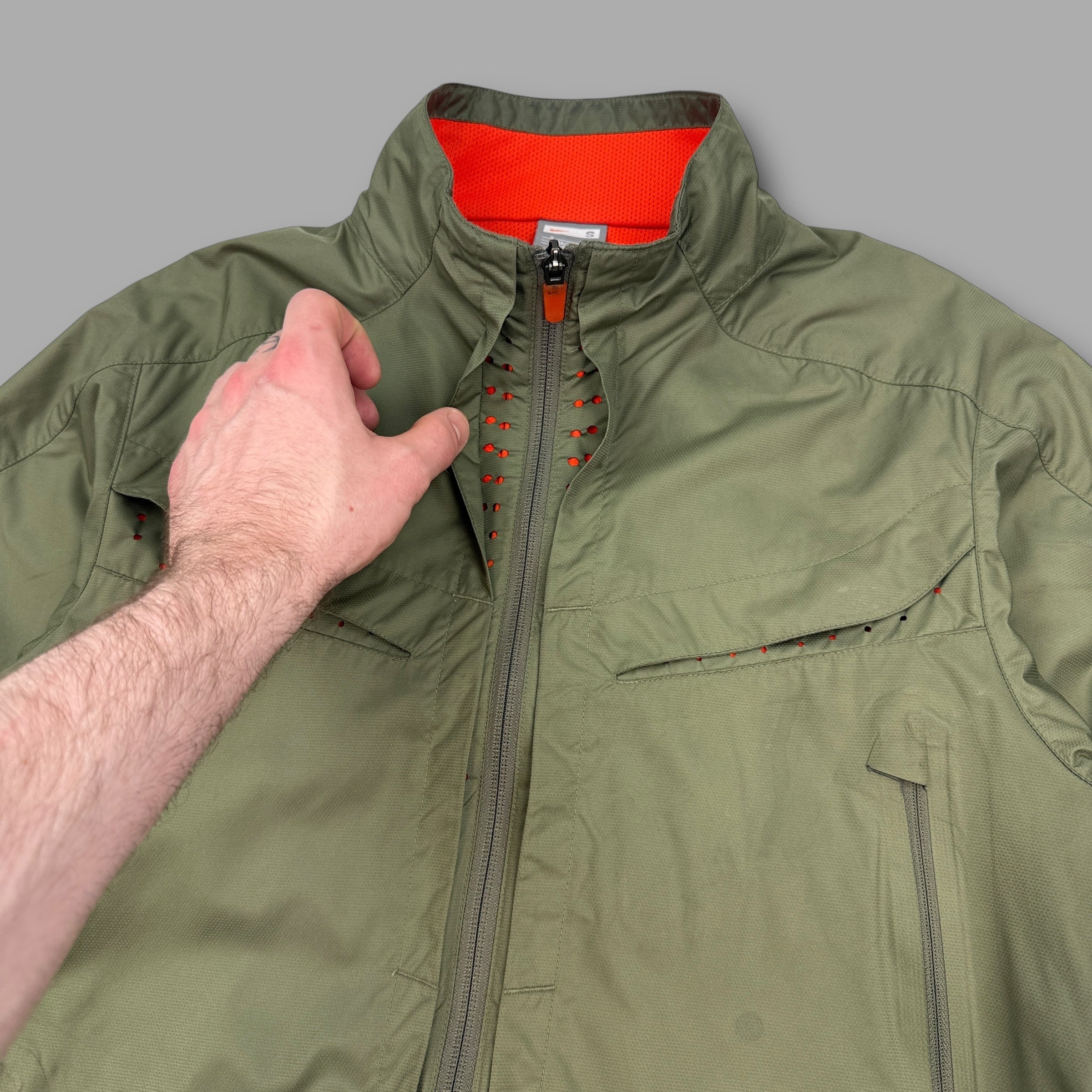 Nike fit+ 2000's technical vented panelled track jacket (S)