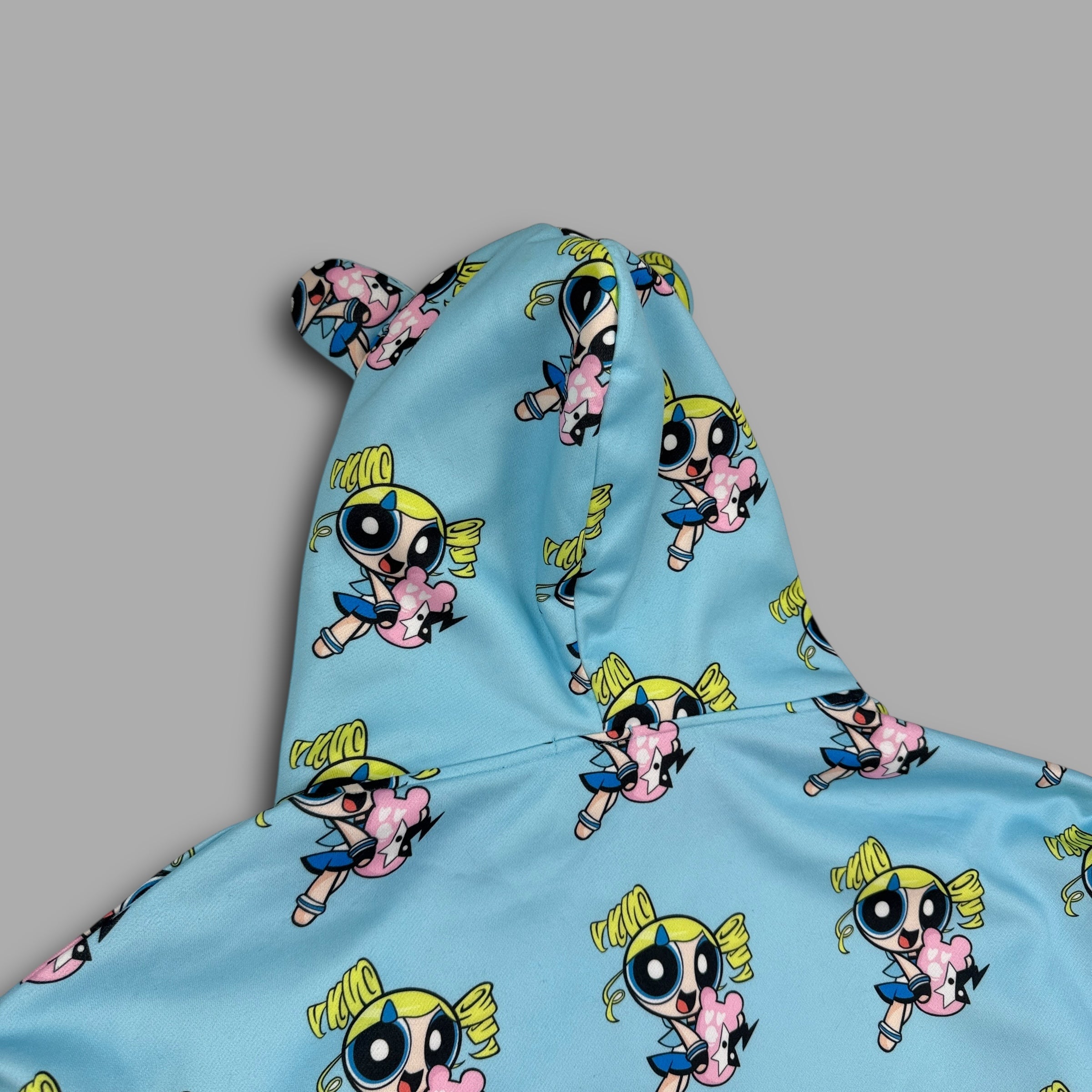 Berry's Japan full-zip monogram power puff girls hoodie (L)