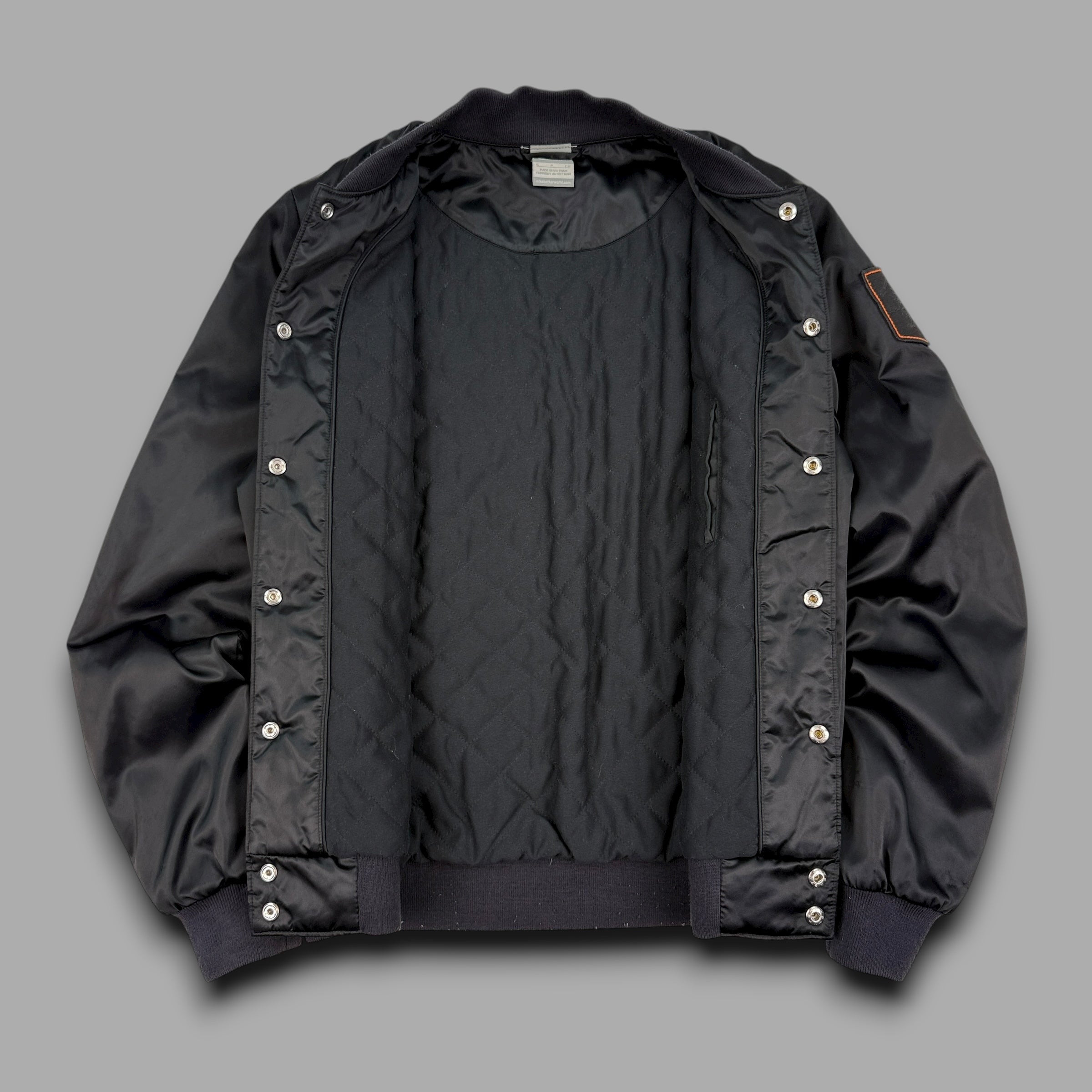 Nike 2000's button up satin cropped bomber jacket (S)