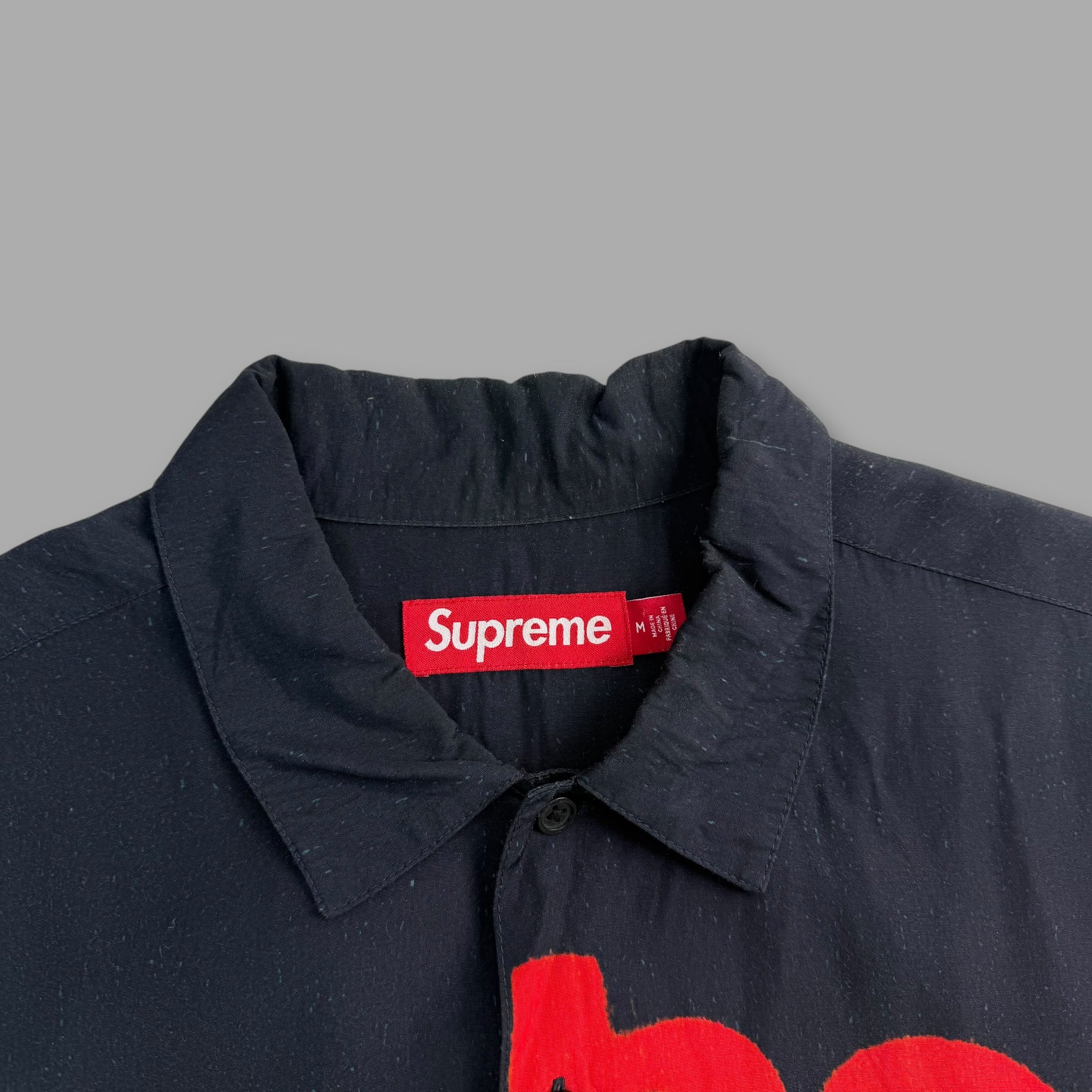 Supreme hell FW23 short sleeve button up shirt (M)