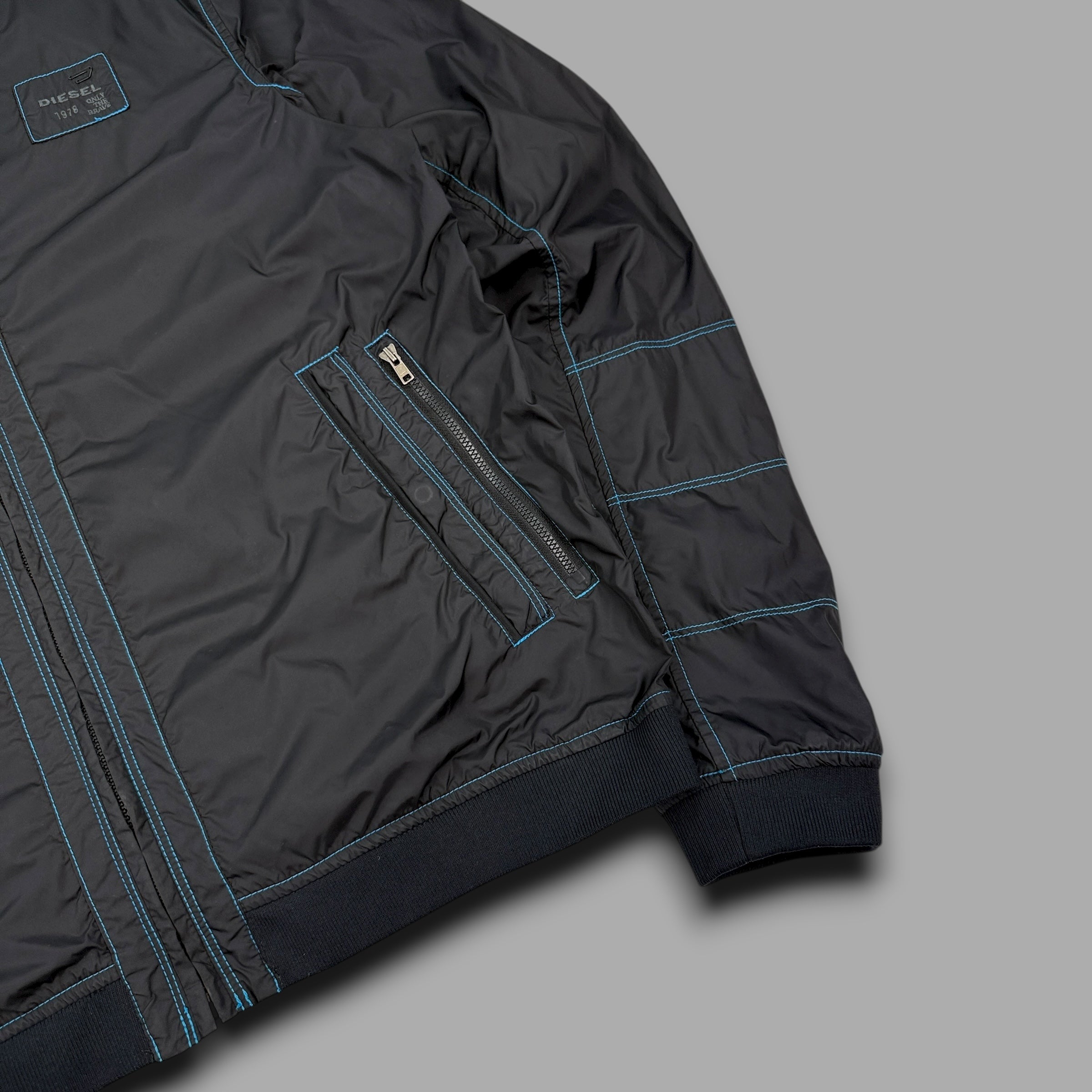 Diesel 2000's technical contrast stitch nylon coach jacket (L)