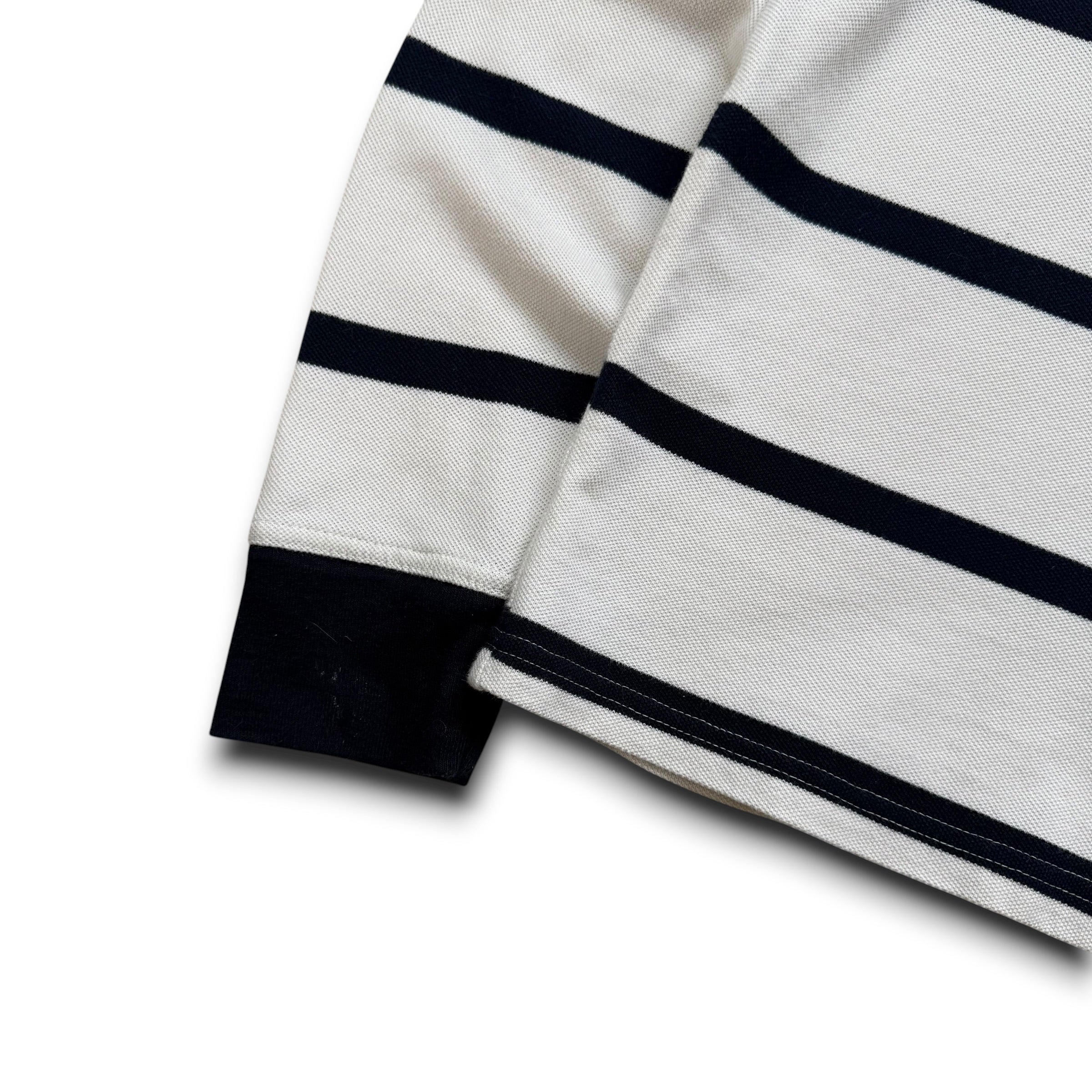 Ralph Lauren 2000's horizontal stripe embroidered Henley tee (XS)