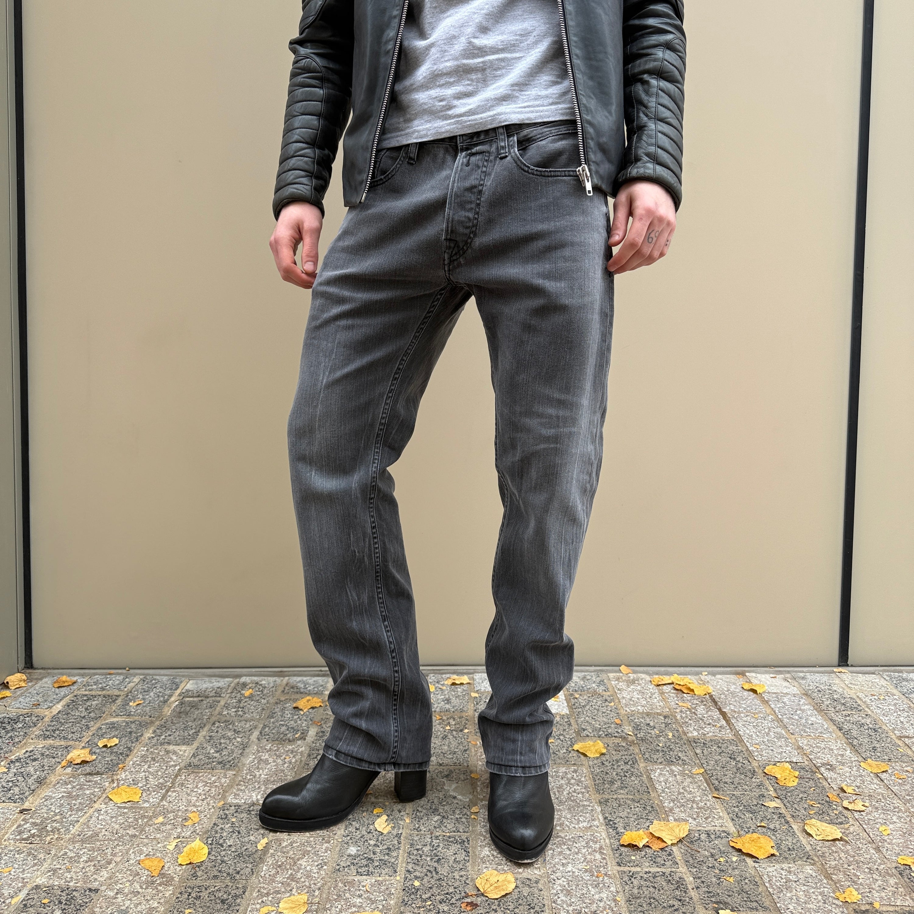 Replay 2000's washed straight fit bootcut denim jeans (M)