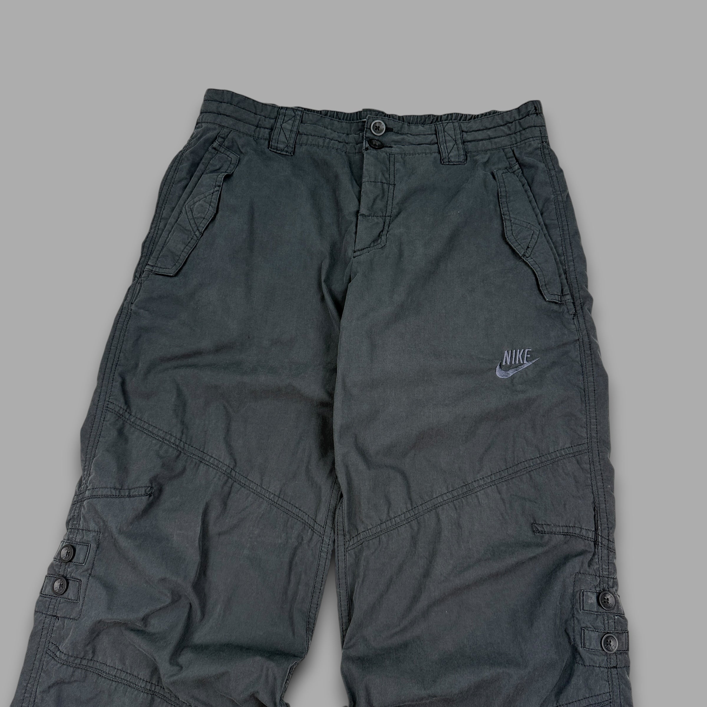 Nike 2000's technical baggy wide leg parachute bottoms (S)