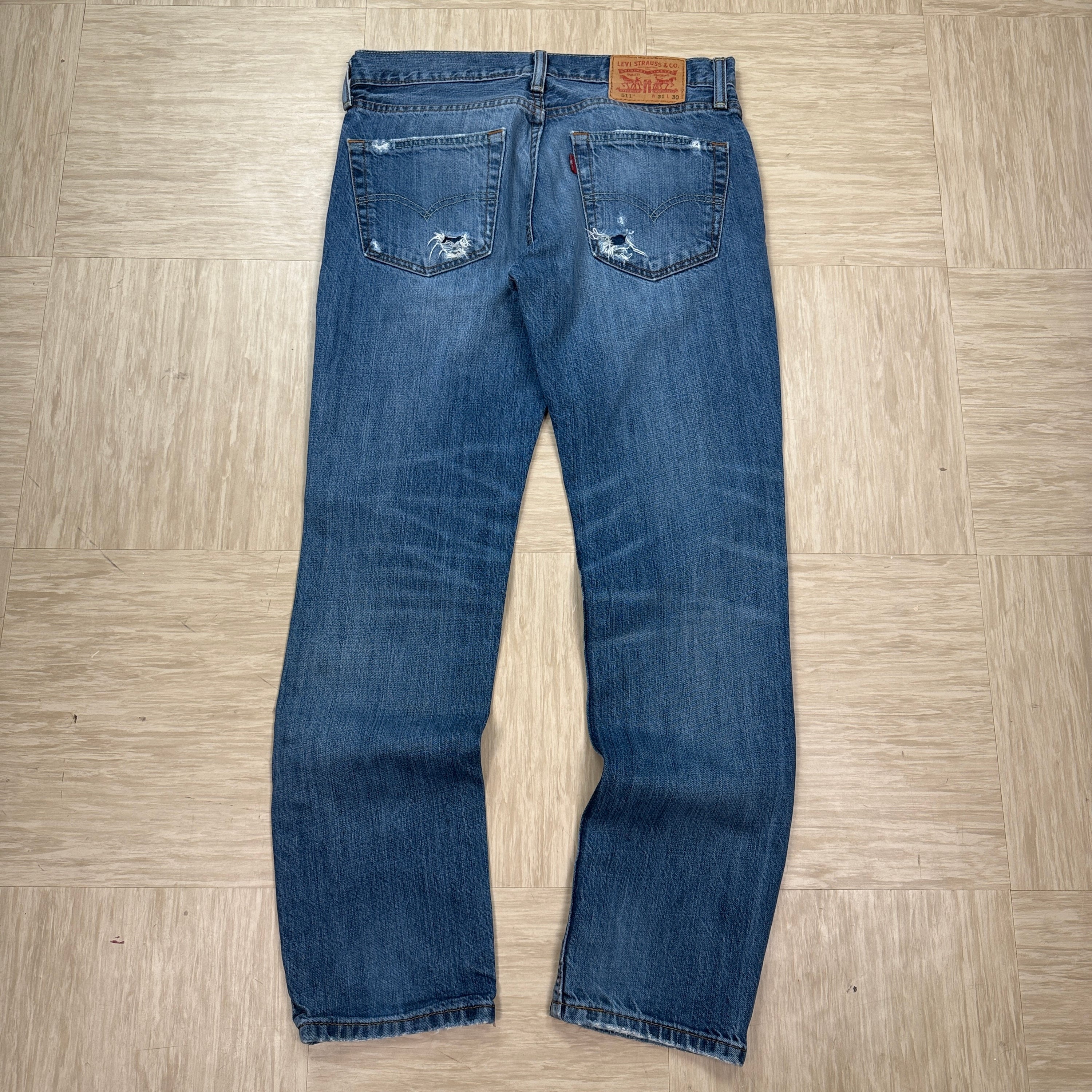 Levi's 511 2000's slim fit distressed jeans (S)