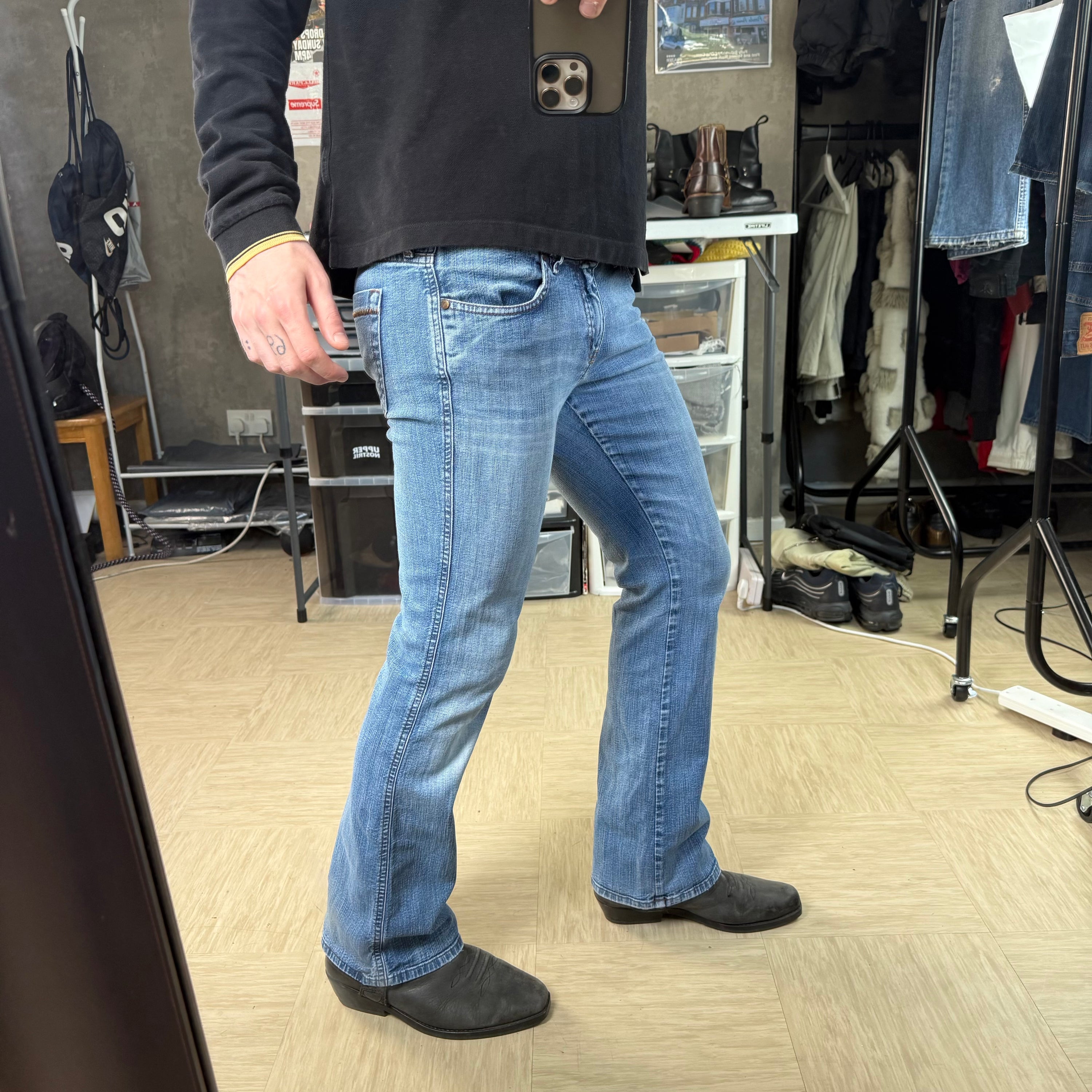 Diesel 2000's fitted light denim bootcut jeans (S) wms