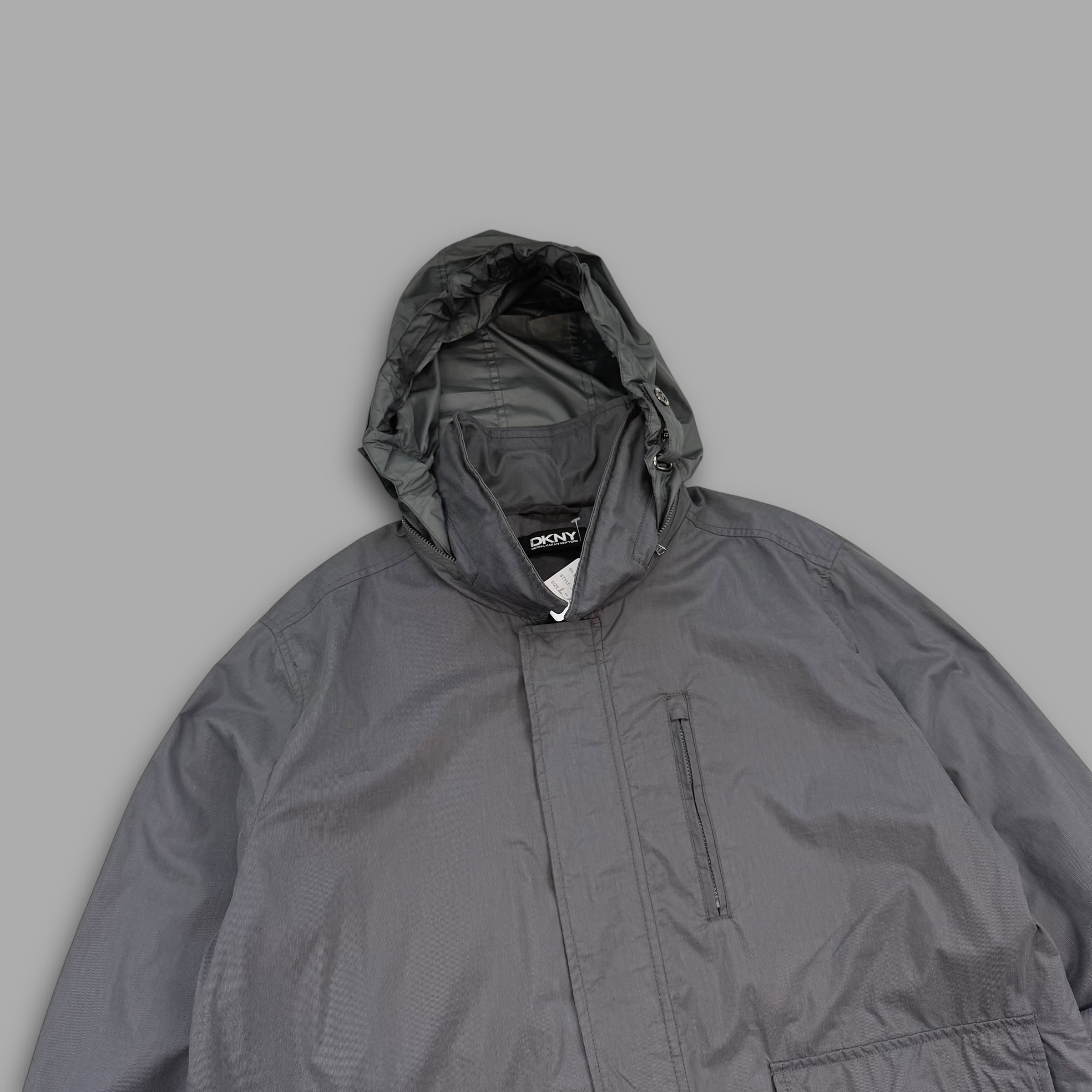 DKNY 2000's technical packable hood jacket (L-XL)