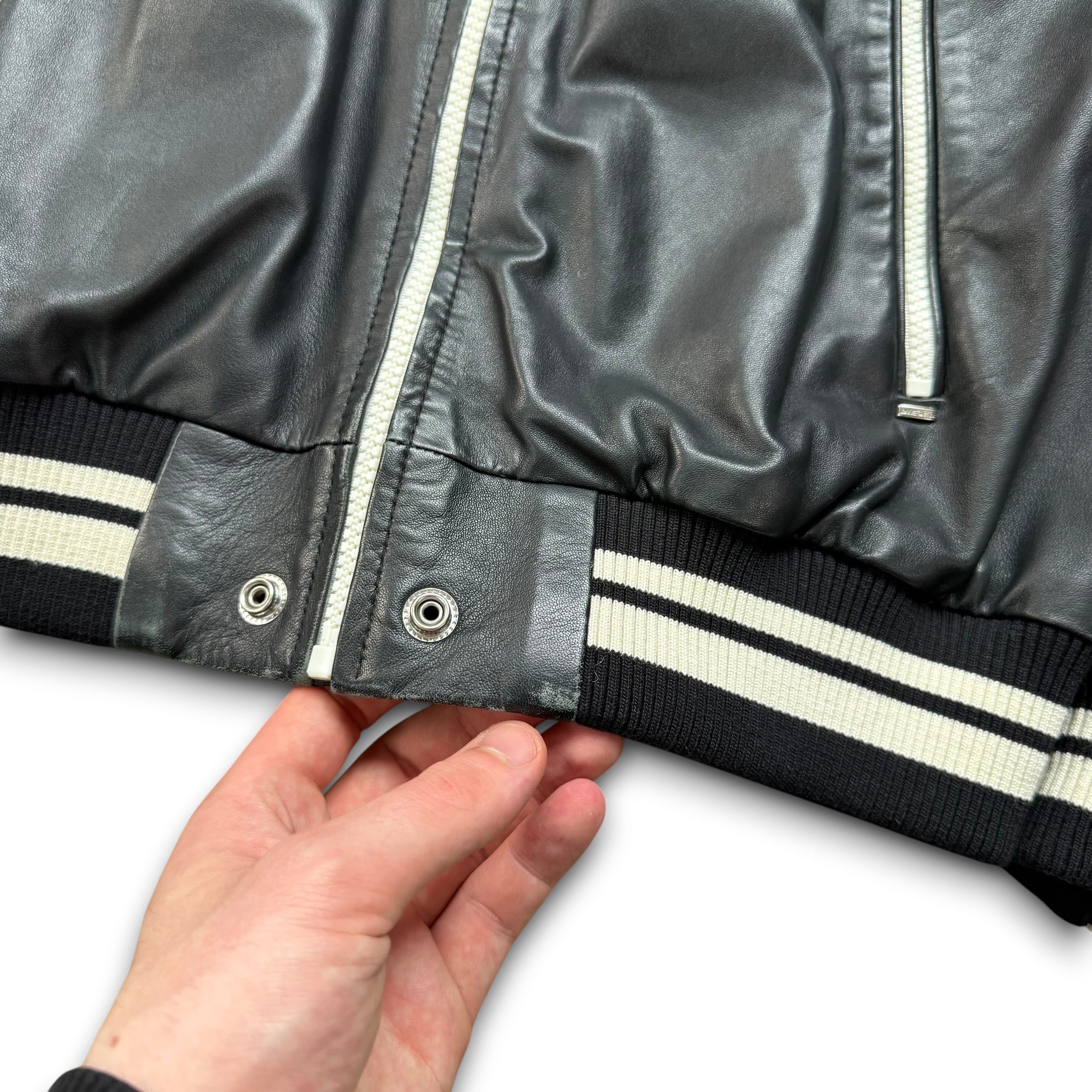 Diesel 2000's lamb skin leather zip up jacket (S)