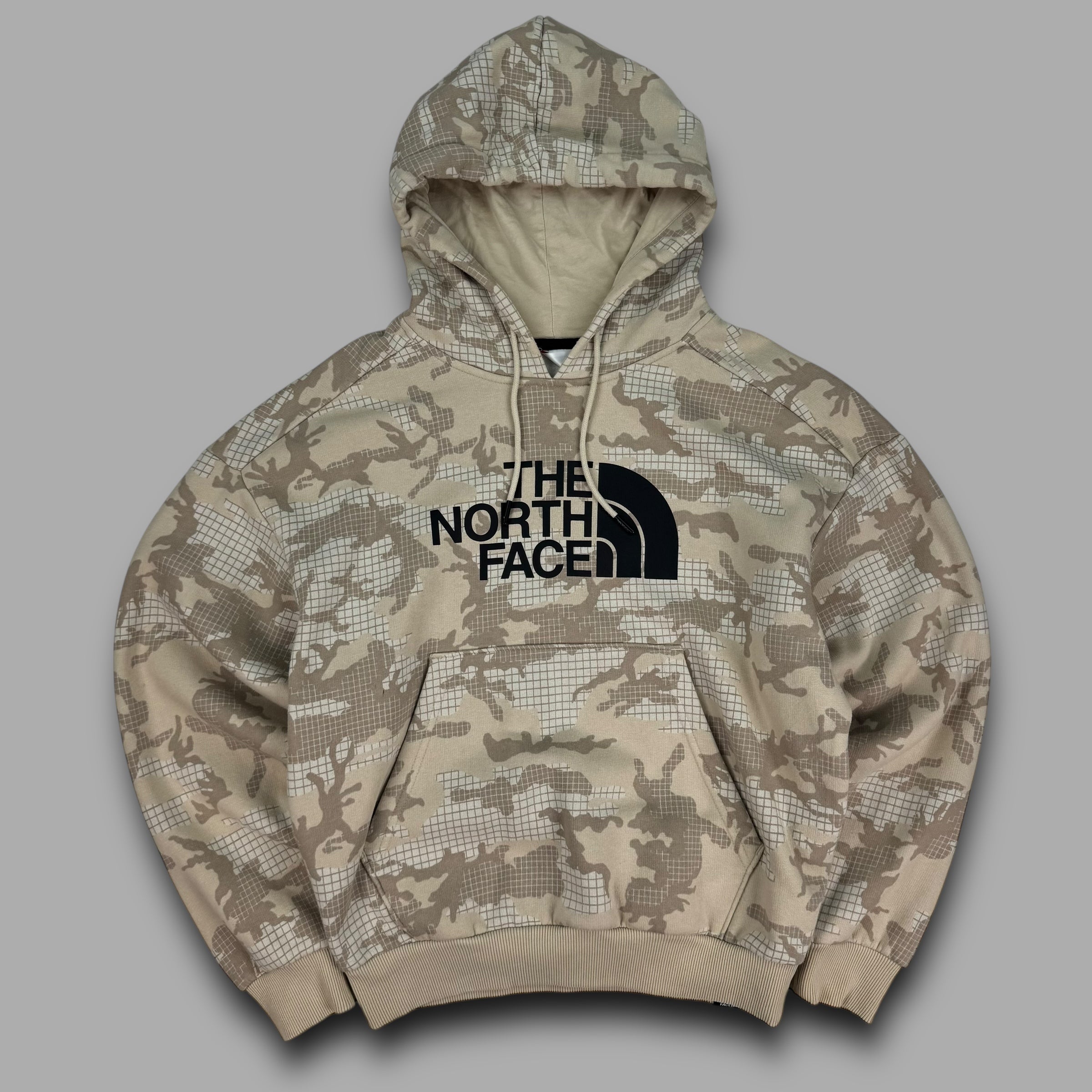 The north face 2022 graphic spellout camo hoodie (M) wms