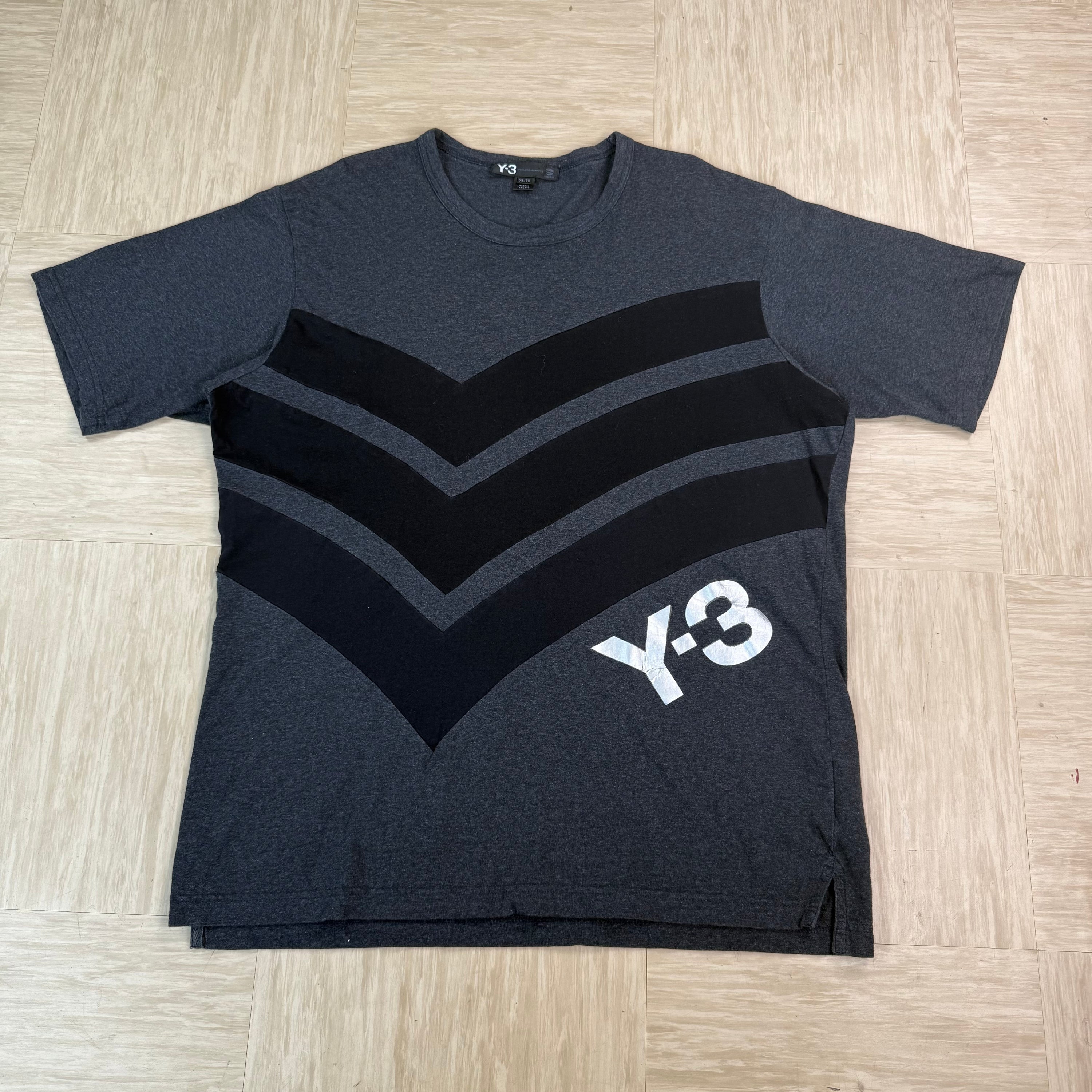 Adidas x Yohji Yamamoto 2015 graphic panelled Y3 tshirt (XL)