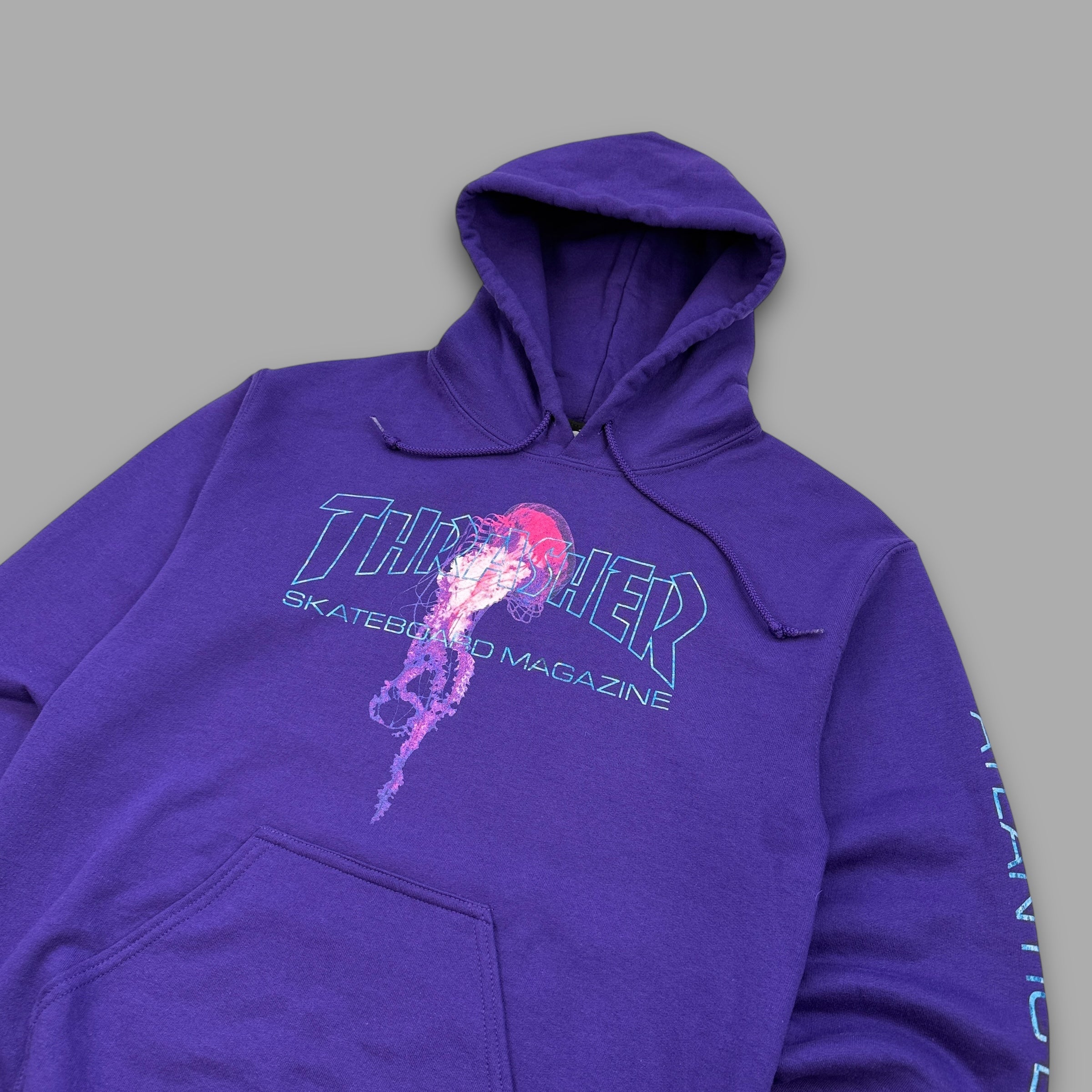 Thrasher graphic jellyfish spellout hoodie (S)