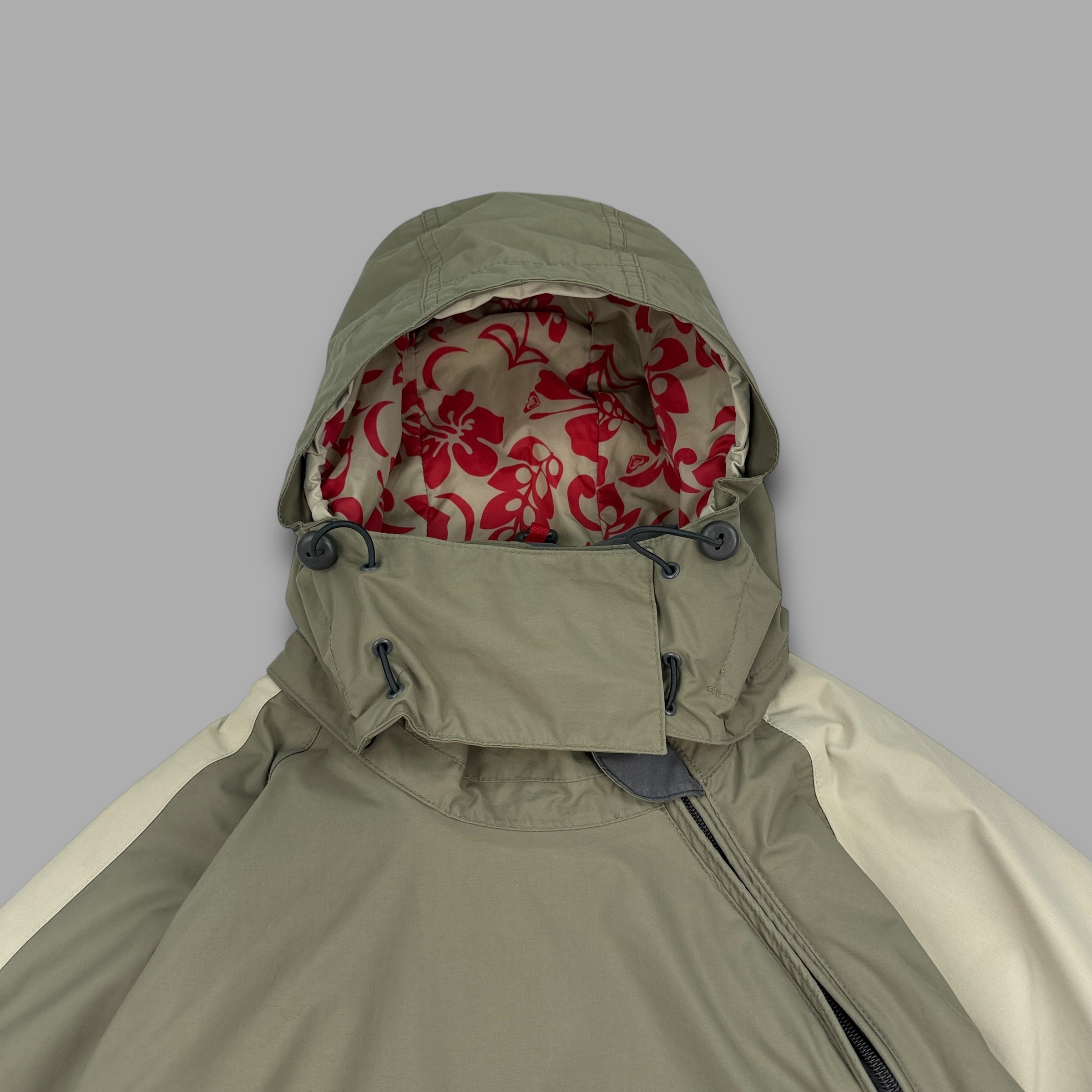 Quiksilver x Roxy 2000's technical asymmetrical zip softshell ski jacket (S-M)