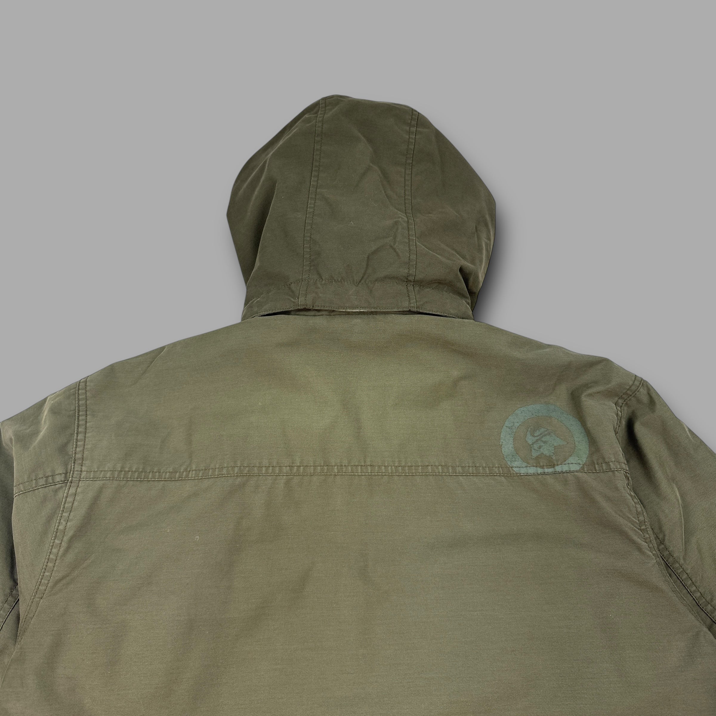 Quiksilver 2000's technical multi-pocket riot mask parka jacket (M)