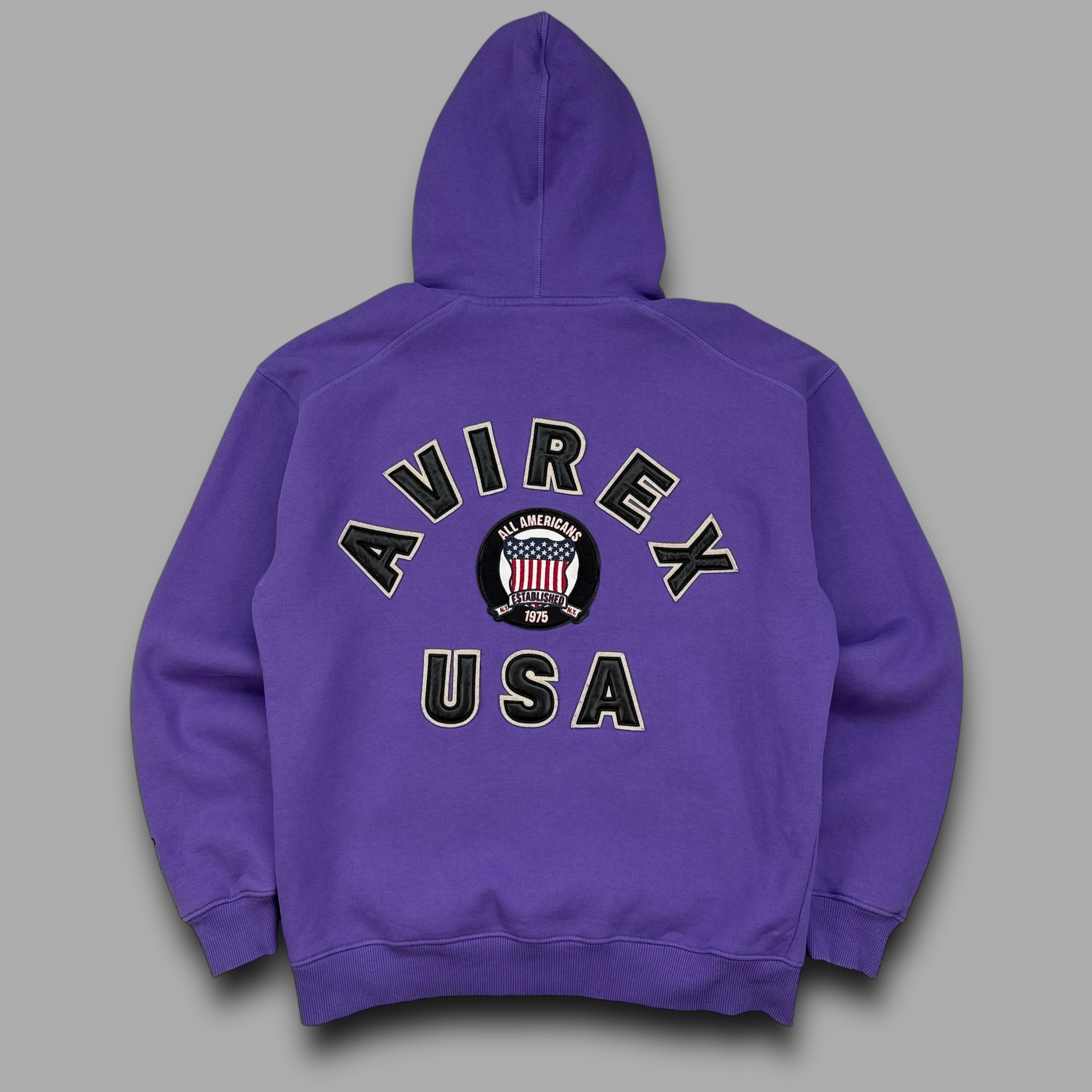 Avirex 2000's graphic embroidered sample hoodie (M)