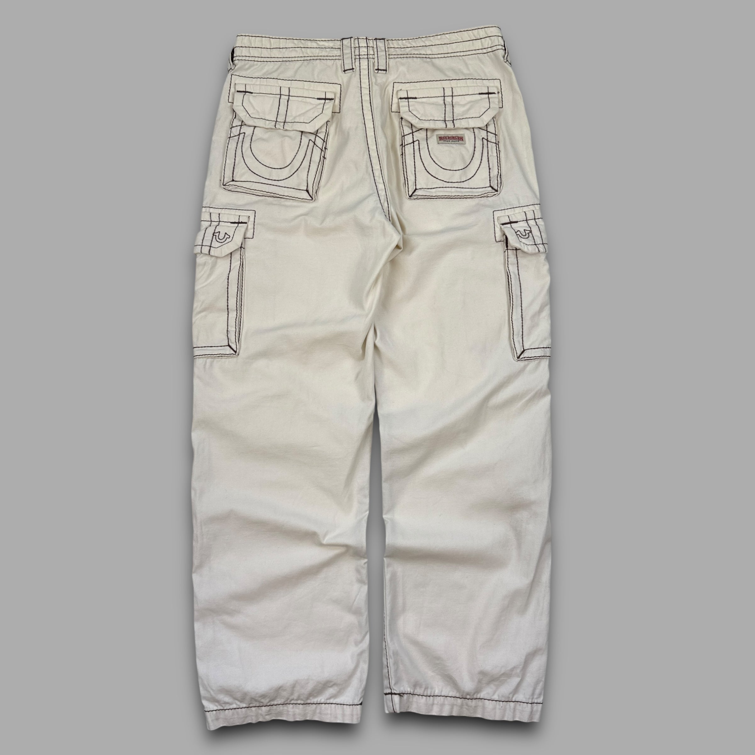 True religion 2000's straight leg contrast stitch jeans (S)