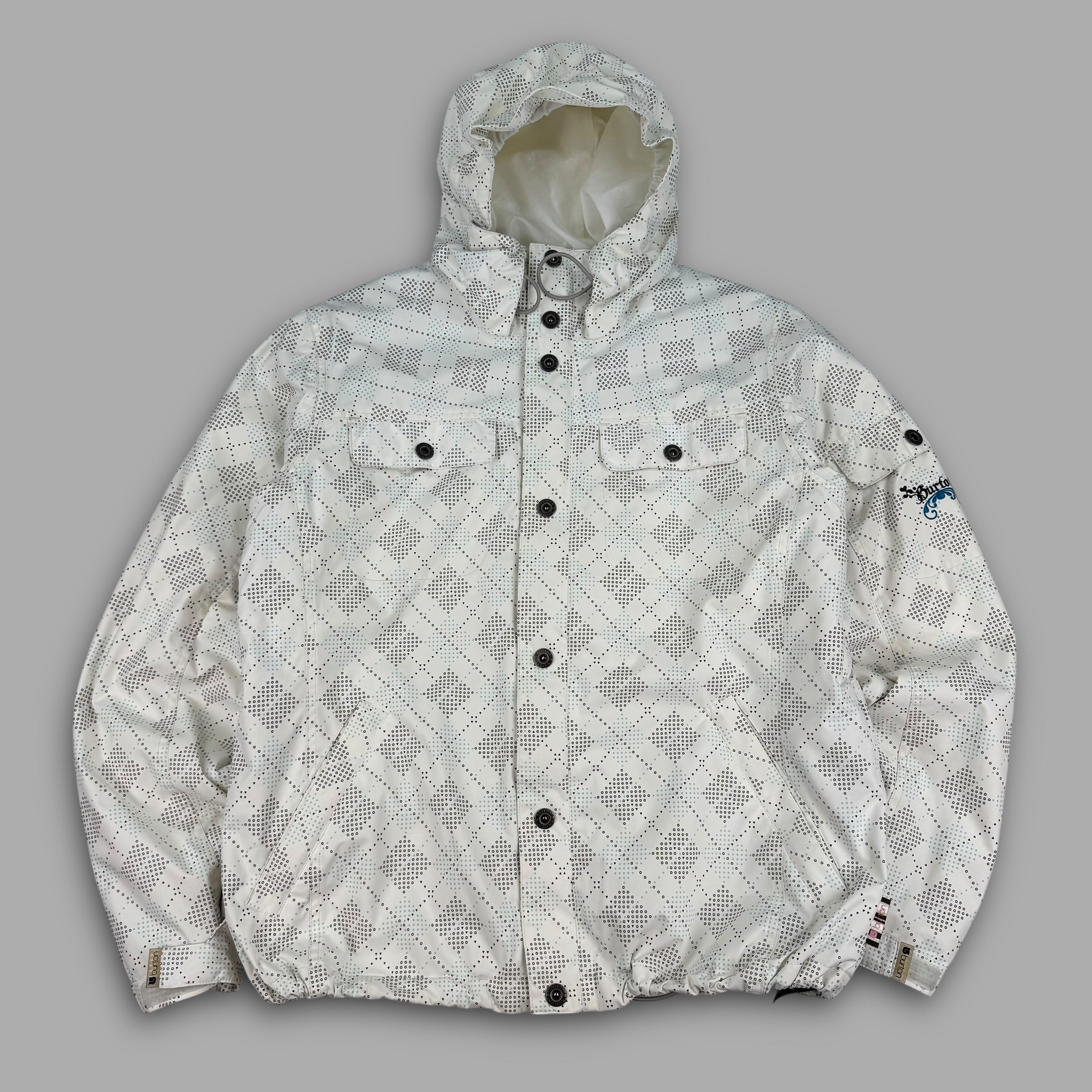 Burton 2000's technical vented monogram plaid ski jacket (L) wms