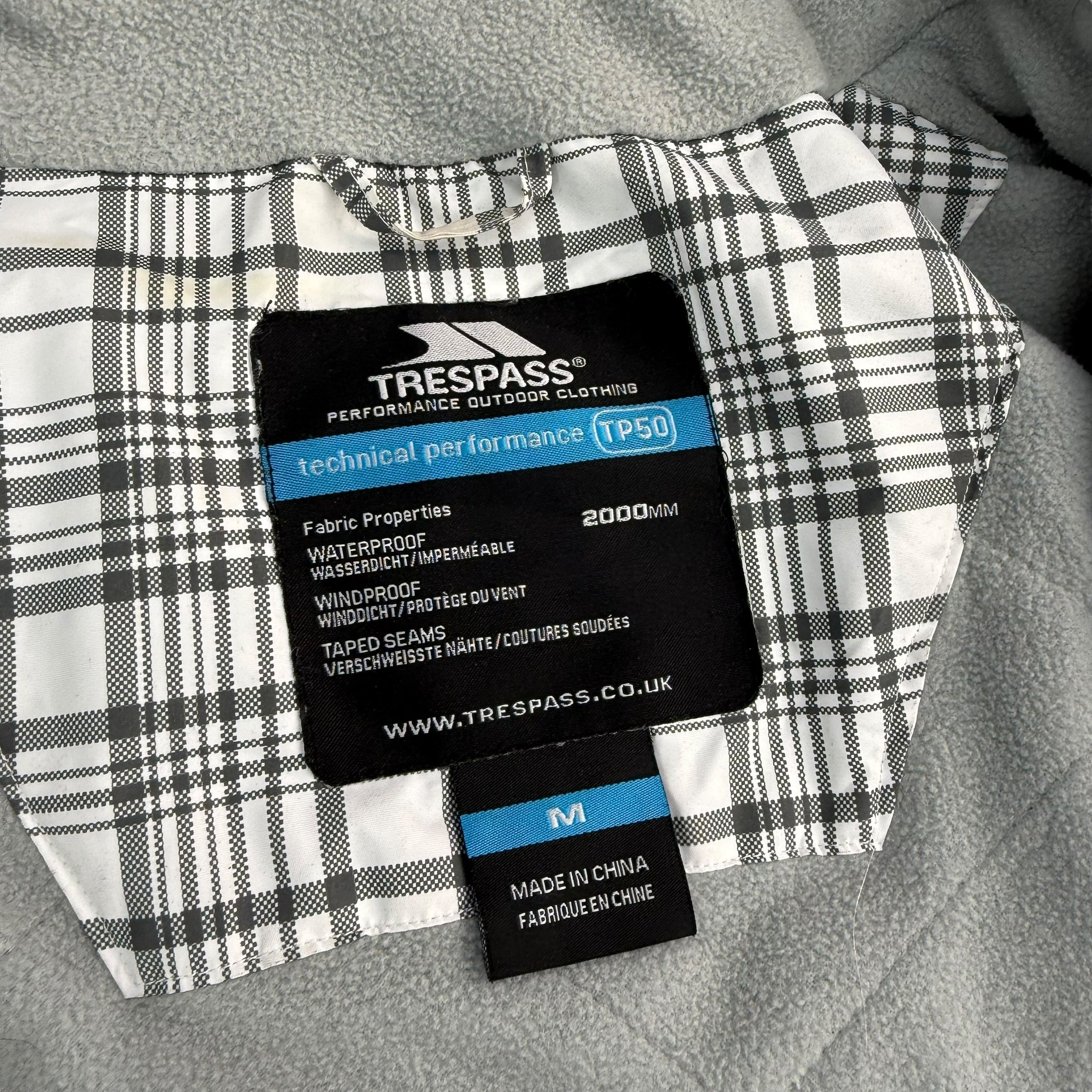 Trespass 2000's technical plaid ski jacket (M-L)