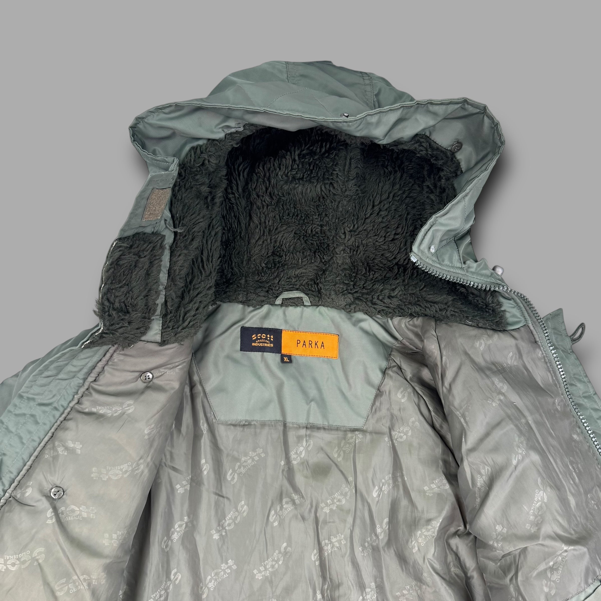 Scott 2000's technical N-3B nylon parka jacket (XL)