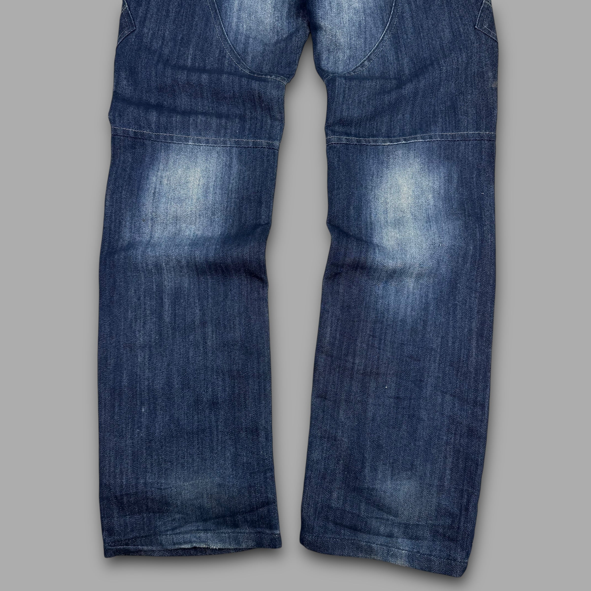 Airwalk 2000's dark faded relaxed fit denim cargo jeans (M-L)