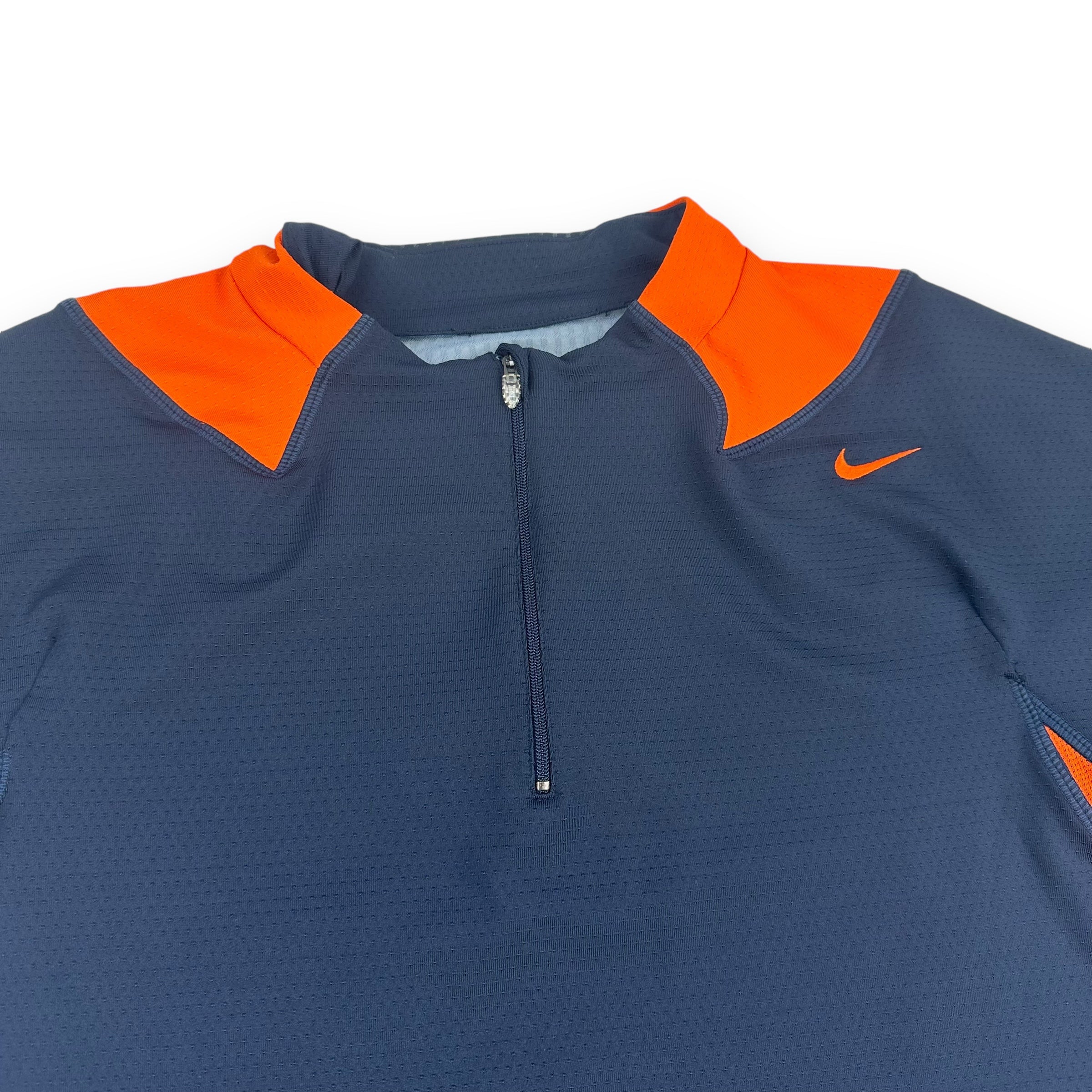 Nike sphere 2000's technical zip up polo tee (L)