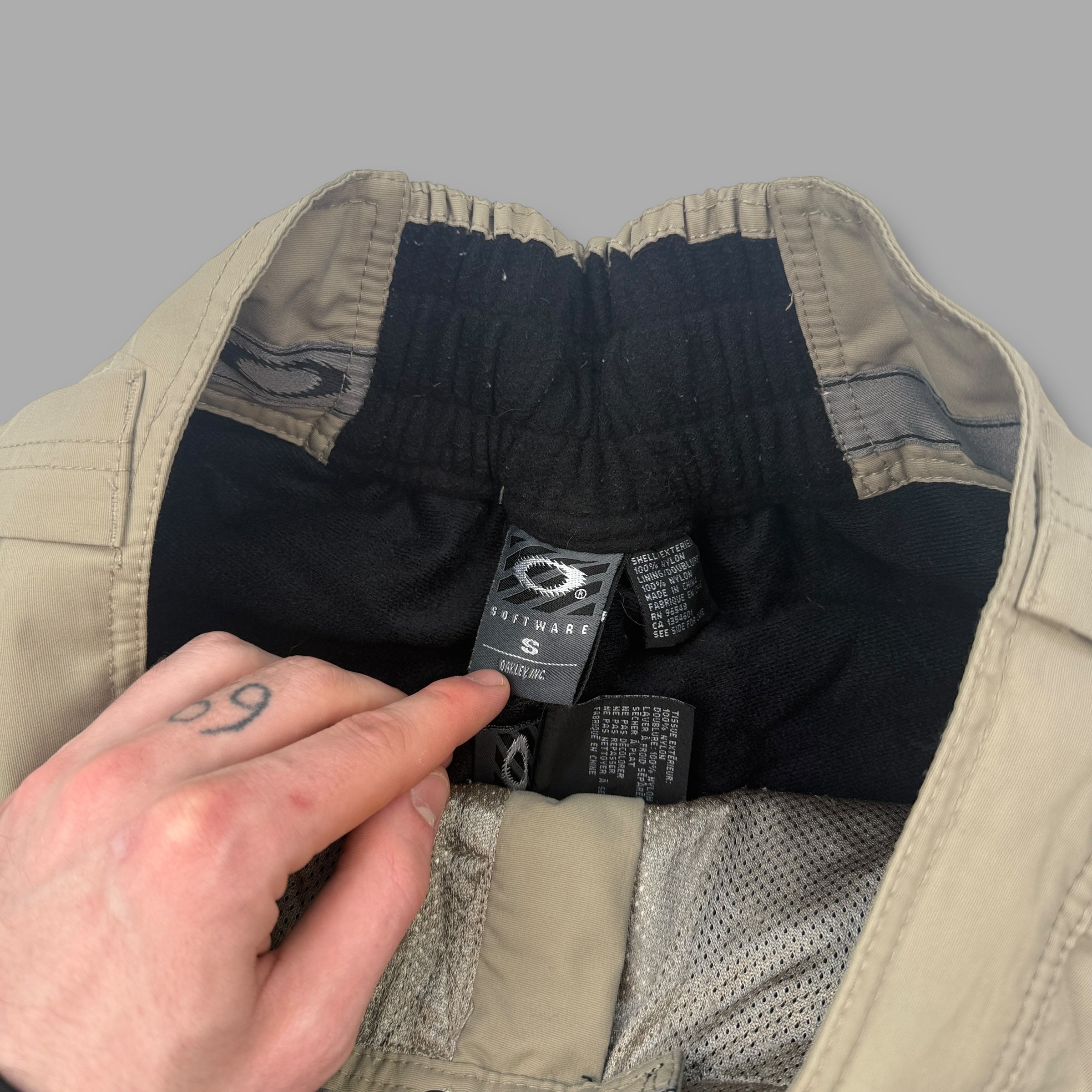 Oakley software 2000's technical baggy wide leg contrast stitch ski sallopettes (S)