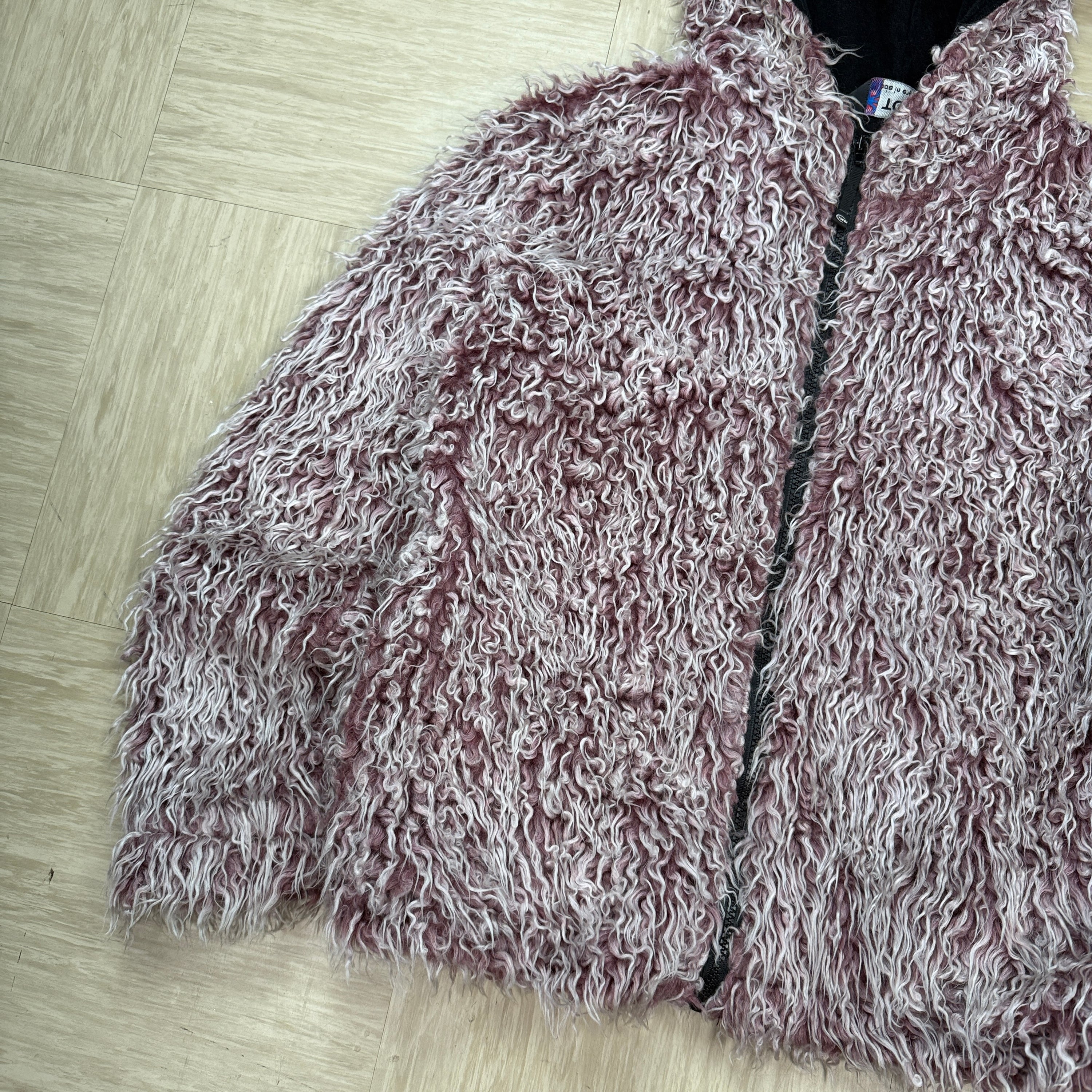 Tog24 1990's modacrylic faux fur yeti fleece jacket (S)