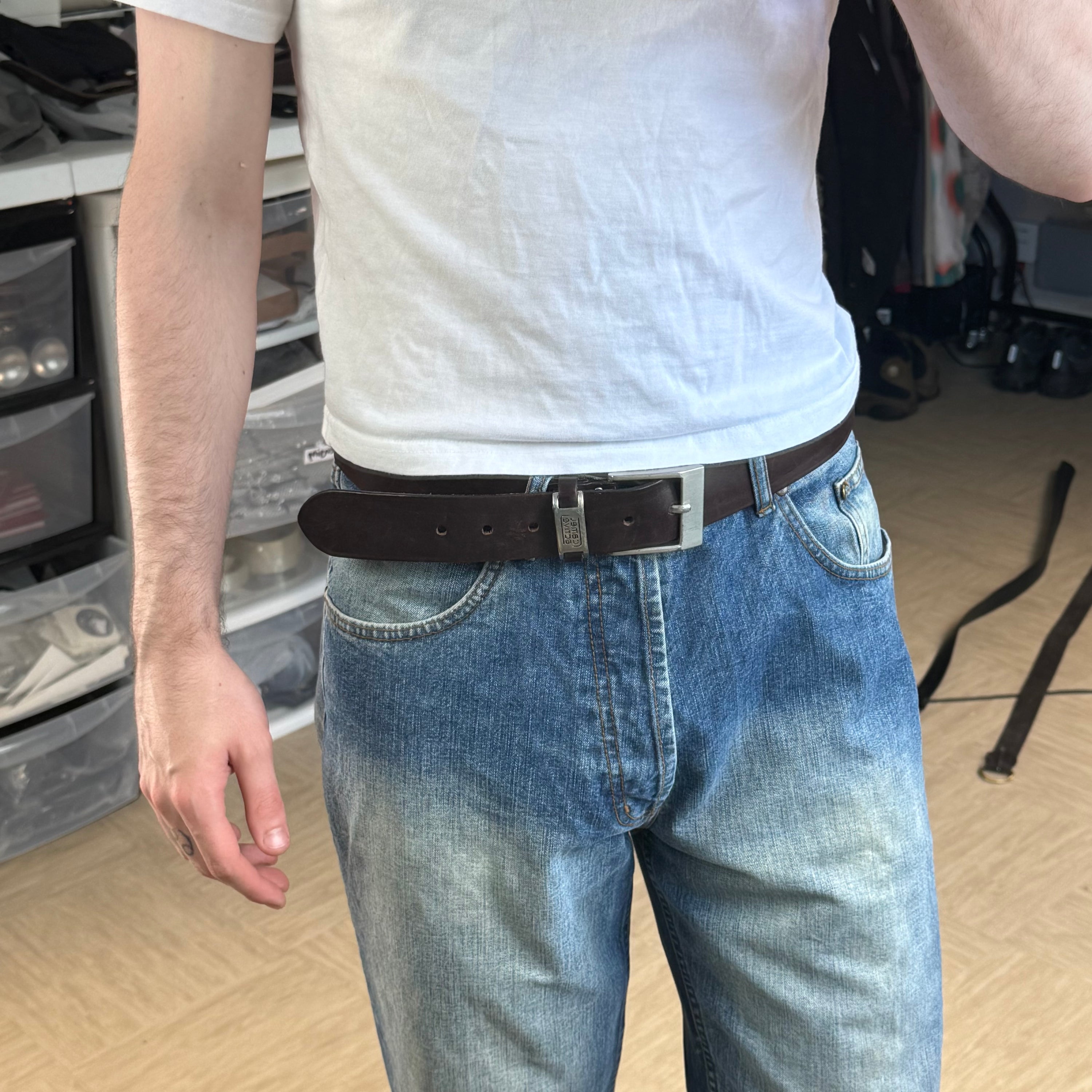 Camel active 2000's brown leather belt (OS)