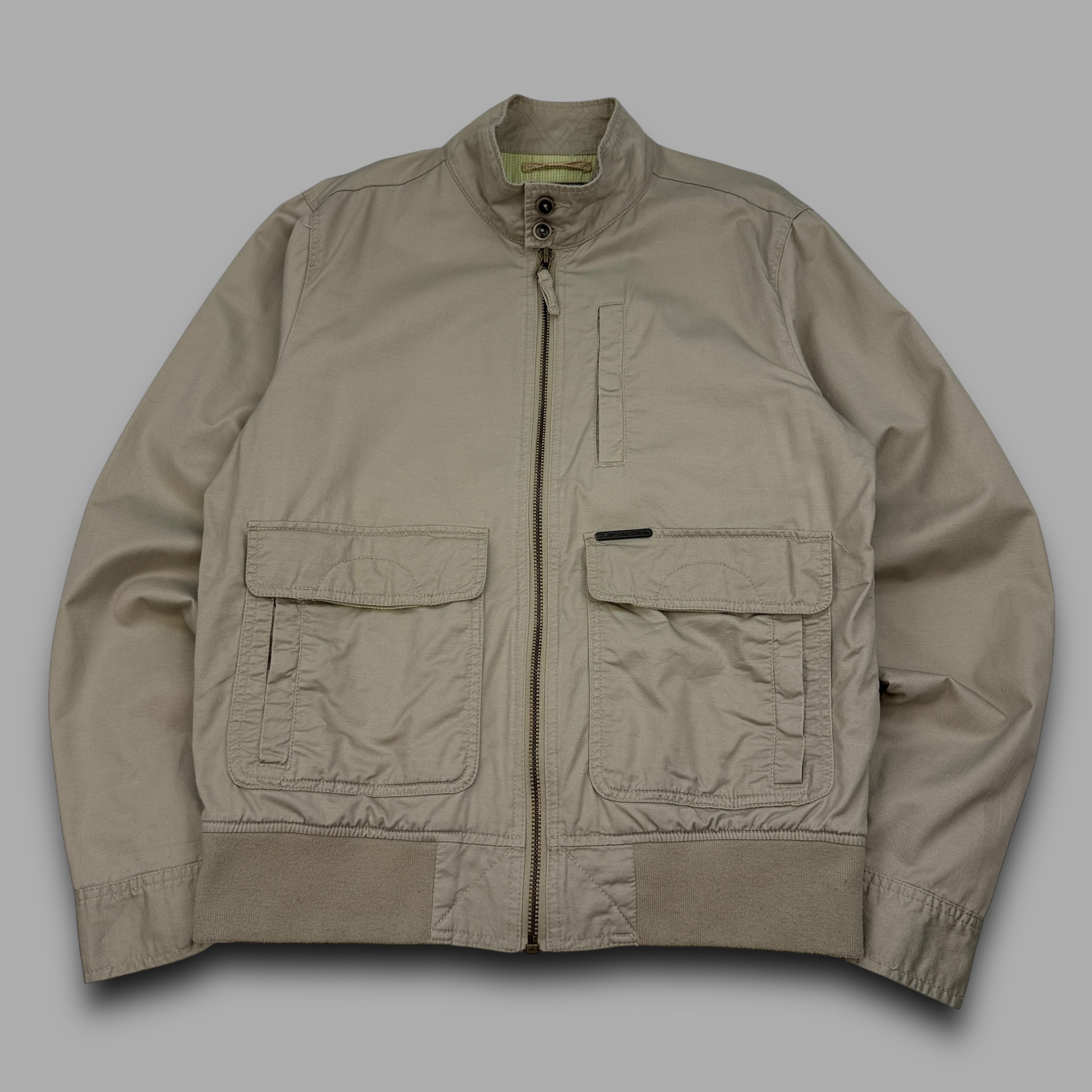Quiksilver 2000's technical dual pocket harrington coach jacket (M)